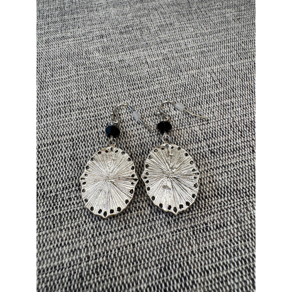 Kitty Cat Cameo Earrings Cute Cat Earrings Black White Accessories