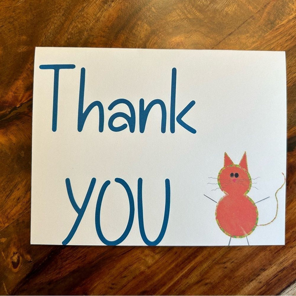Greeting Cards Thank You Cards for Cat Lover Set of 6 w/Envelopes Blank Cards