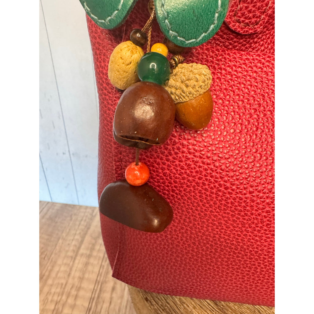 Summer Daisy Green Purse Charm Genuine Leather Sunflower Flower Bag Charm NEW!