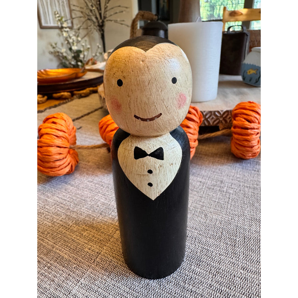 Set of 4 Fall Rustic Home Decor Wood Dracula Vampire Candy Corn Mummy NEW