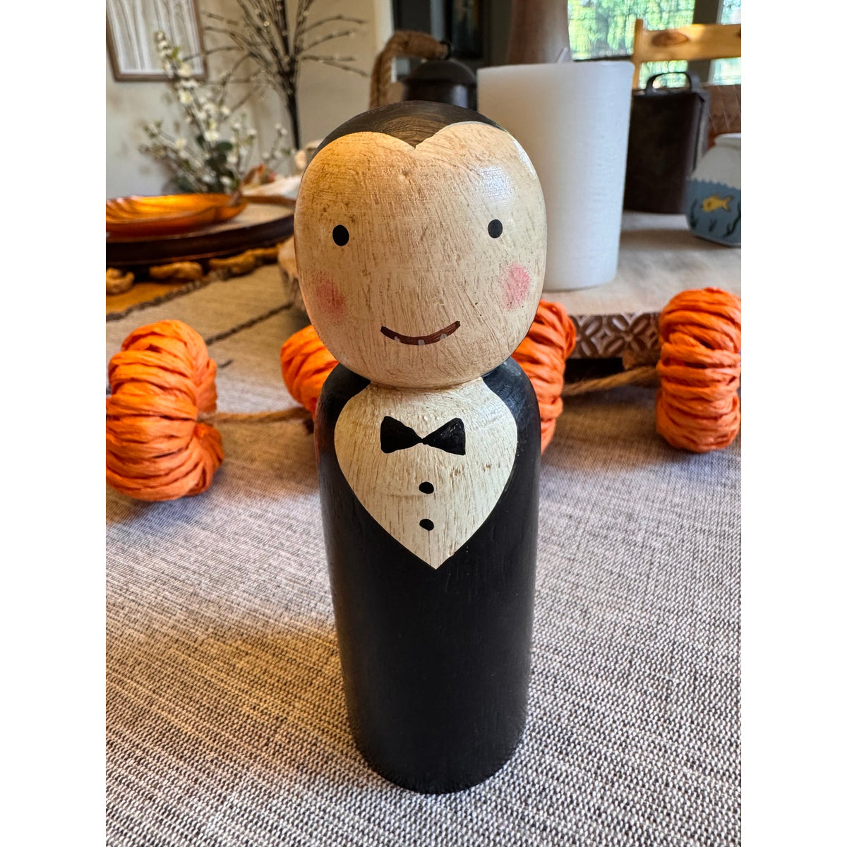 Set of 4 Fall Rustic Home Decor Wood Dracula Vampire Candy Corn Mummy NEW