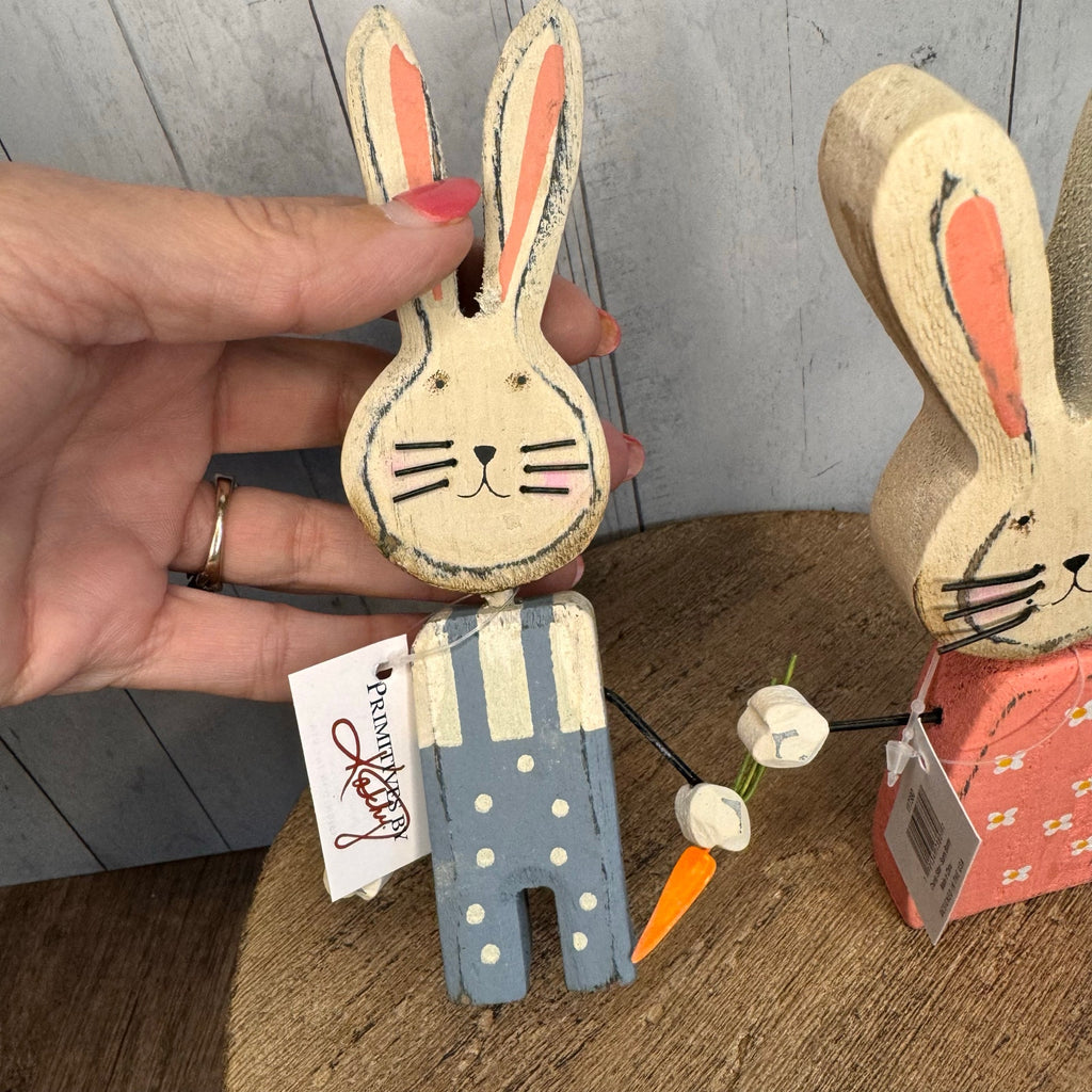 Wood Bunny Sitter Set Skippy Bunny Sunny Tiny Bunny Easter Bunny Home Decor
