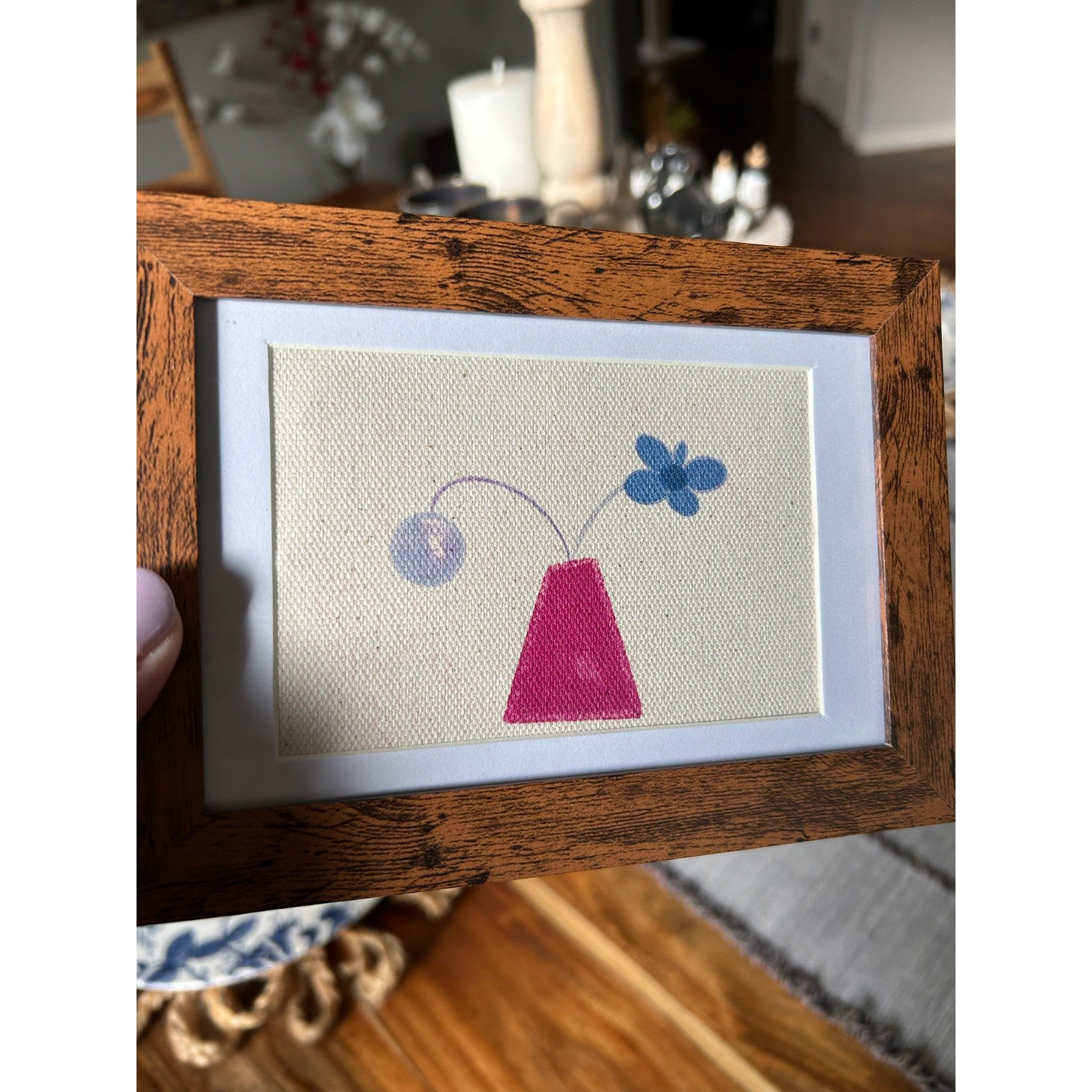 Mini Gallery Art 6 x 4 Original Wall Art Flower Vase West Hills Studio Canvas