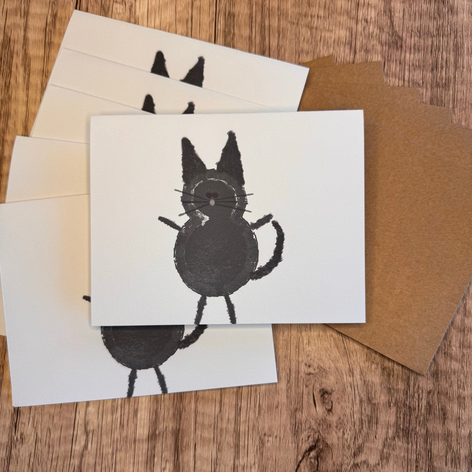 Greeting Cards Blank Notes Thank You Cards Black Cat Lover 6 w/Envelopes NEW!