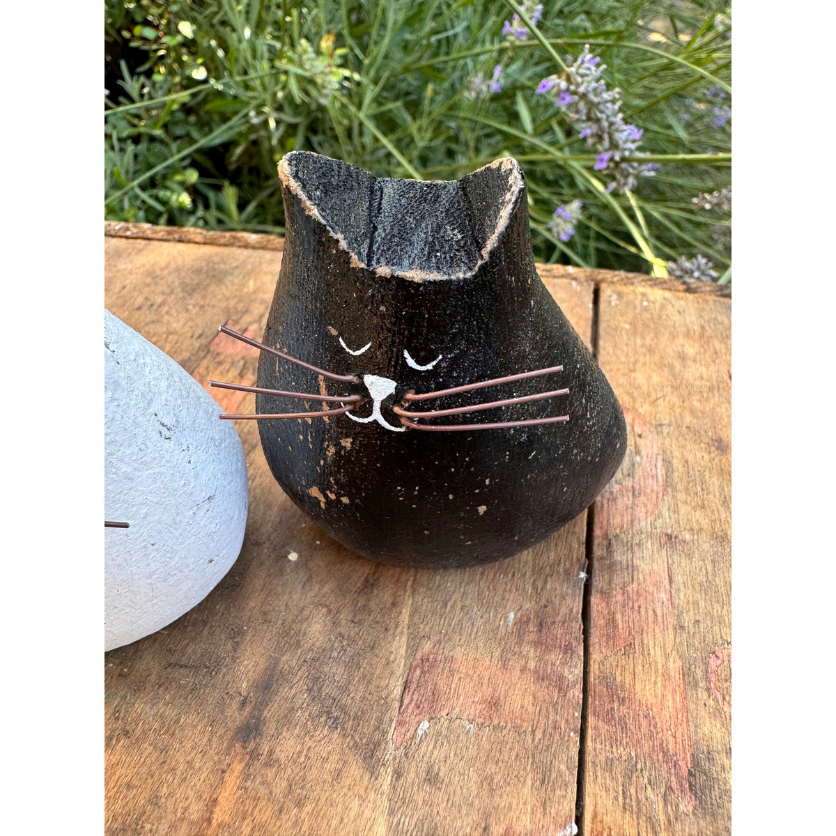 Rustic Mini Cat Set Wood Home Decor Cat Lover Gift FAST SHIP NEW 2.8 inch tall