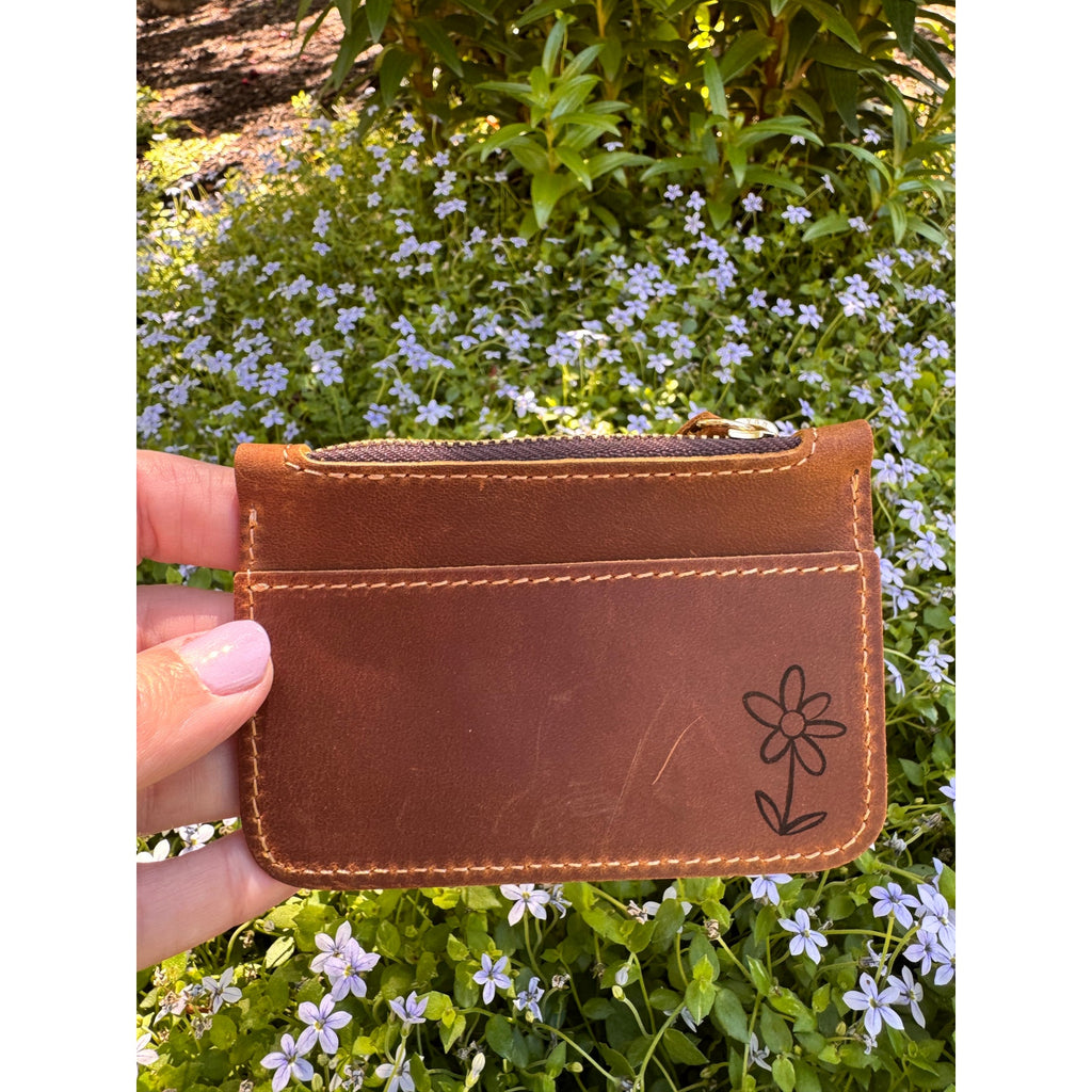 Genuine Leather Wallet TEDDY BEAR BROWN Credit Card Holder Black Leather Wallet
