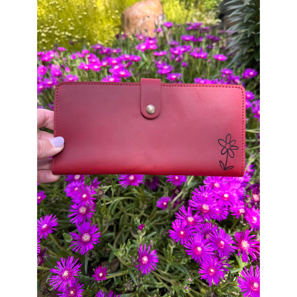 Genuine Leather Wallet RANGOON RED  Leather REAL LEATHER Wallet NEW FAST SHIP