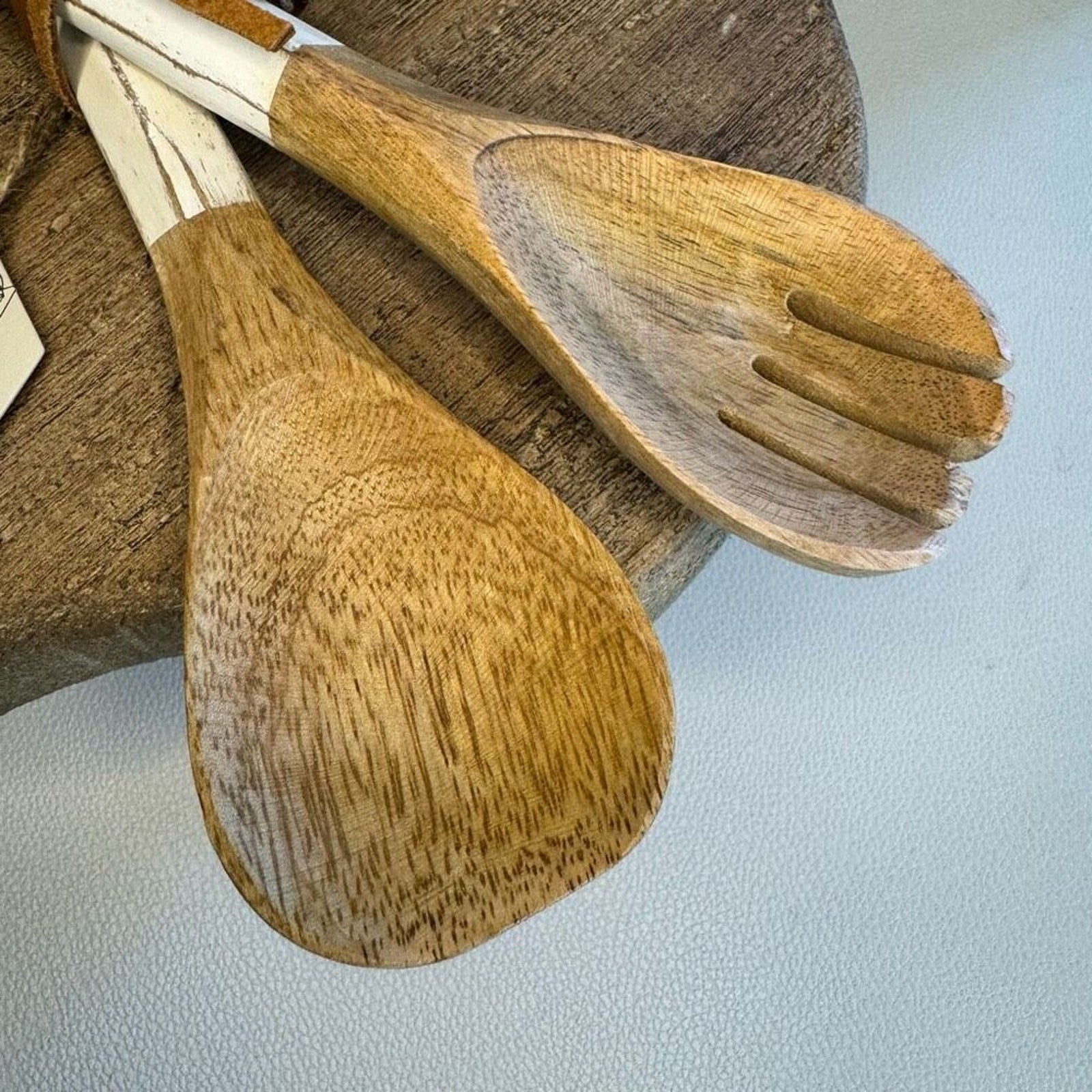 Wood Serving Spoons Flower Home Decor Kitchen FAST SHIP NEW