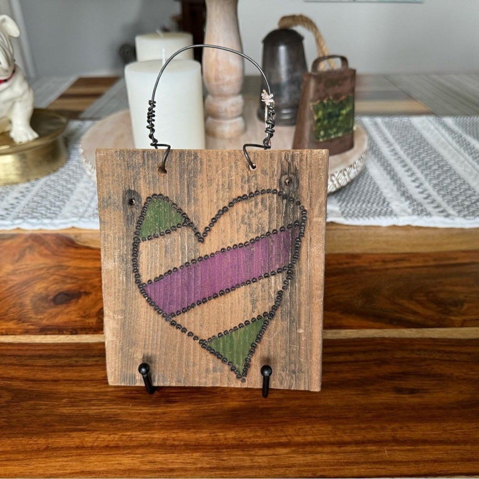 NWT Heart Home Decor Wall Hanging Office Gift Decoration Custom Made Art