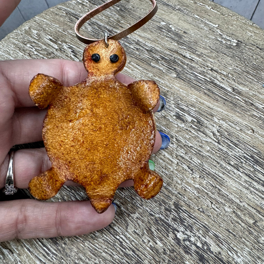Leather Turtle Bag Charm Genuine Leather Turtle Purse Charm NEW FAST SHIP