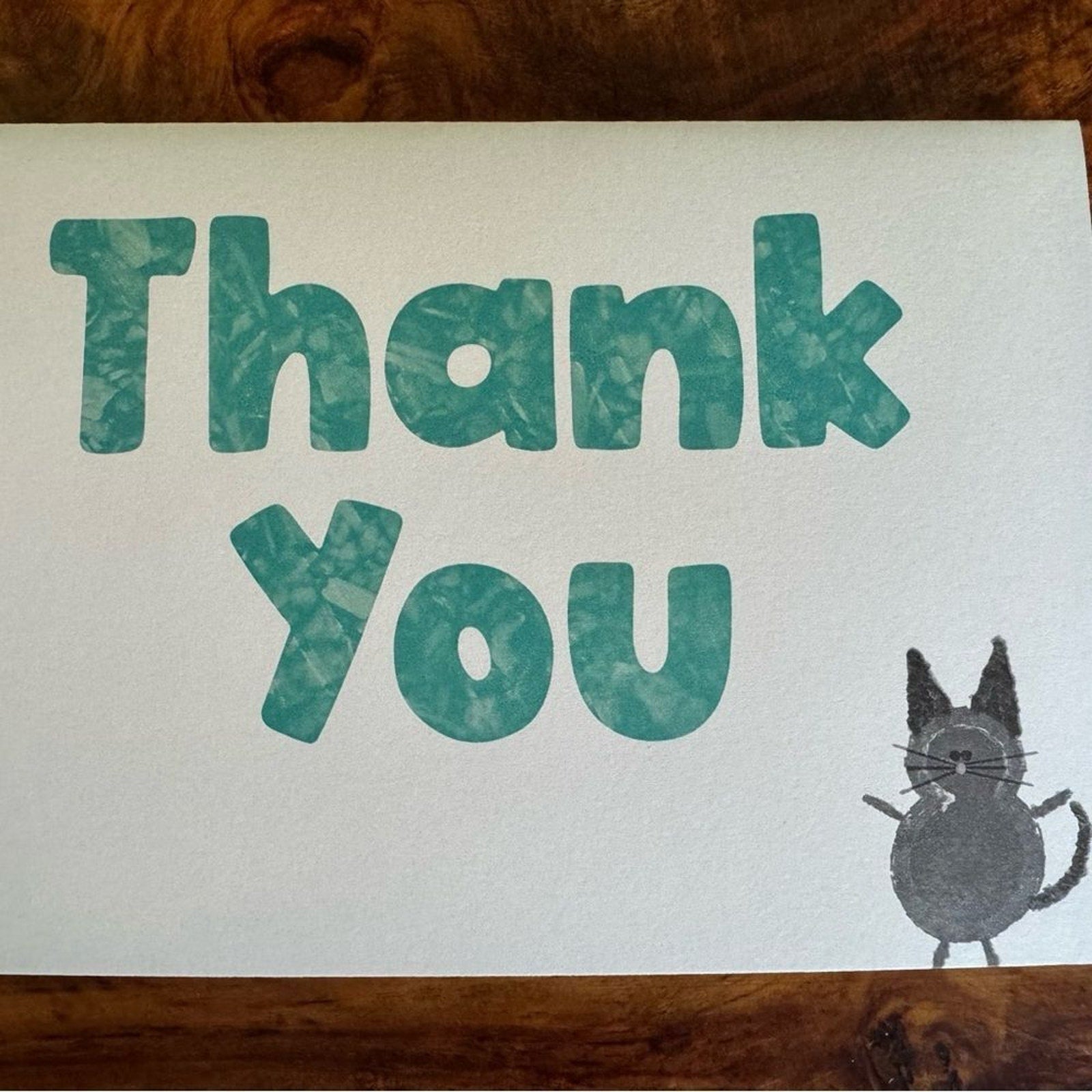 Thank You Cards Greeting Cards Blank Notes Gift Cat Lover Handcrafted Set of 6