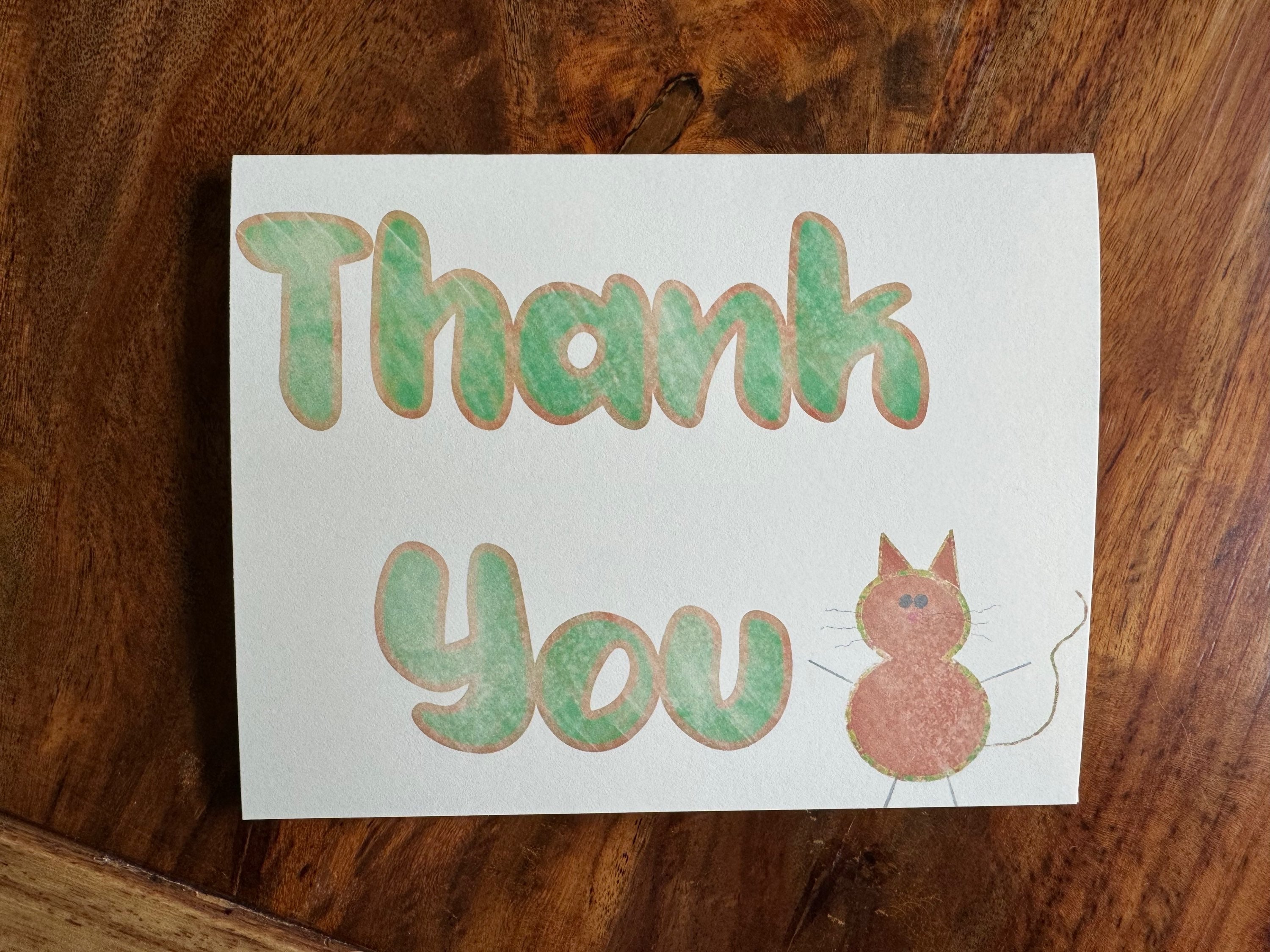Thank You Cards Greeting Cards Blank Notes for Gift Friends Set of 6 & Envelopes image 1