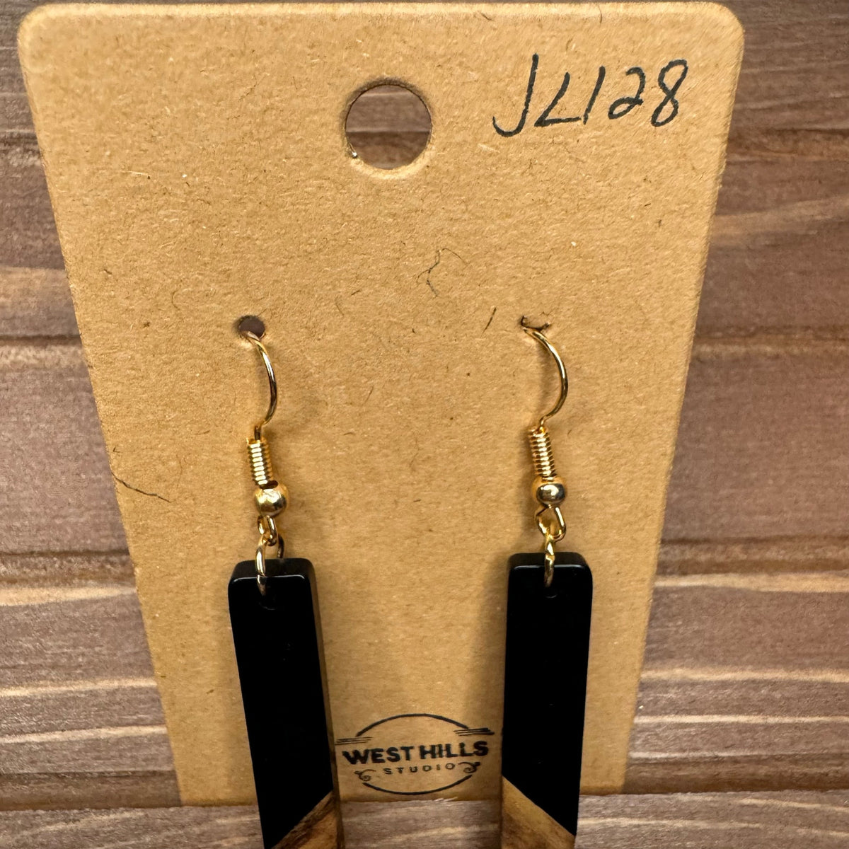 Purple Earrings Resin Wood Earrings Dangle Boho Earrings Fast Ship NEW