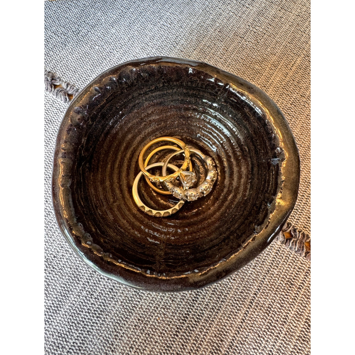 Rustic Jewelry Dish Pottery Bowl Salt Pepper Pinch Bowl Artisan Pet Dish