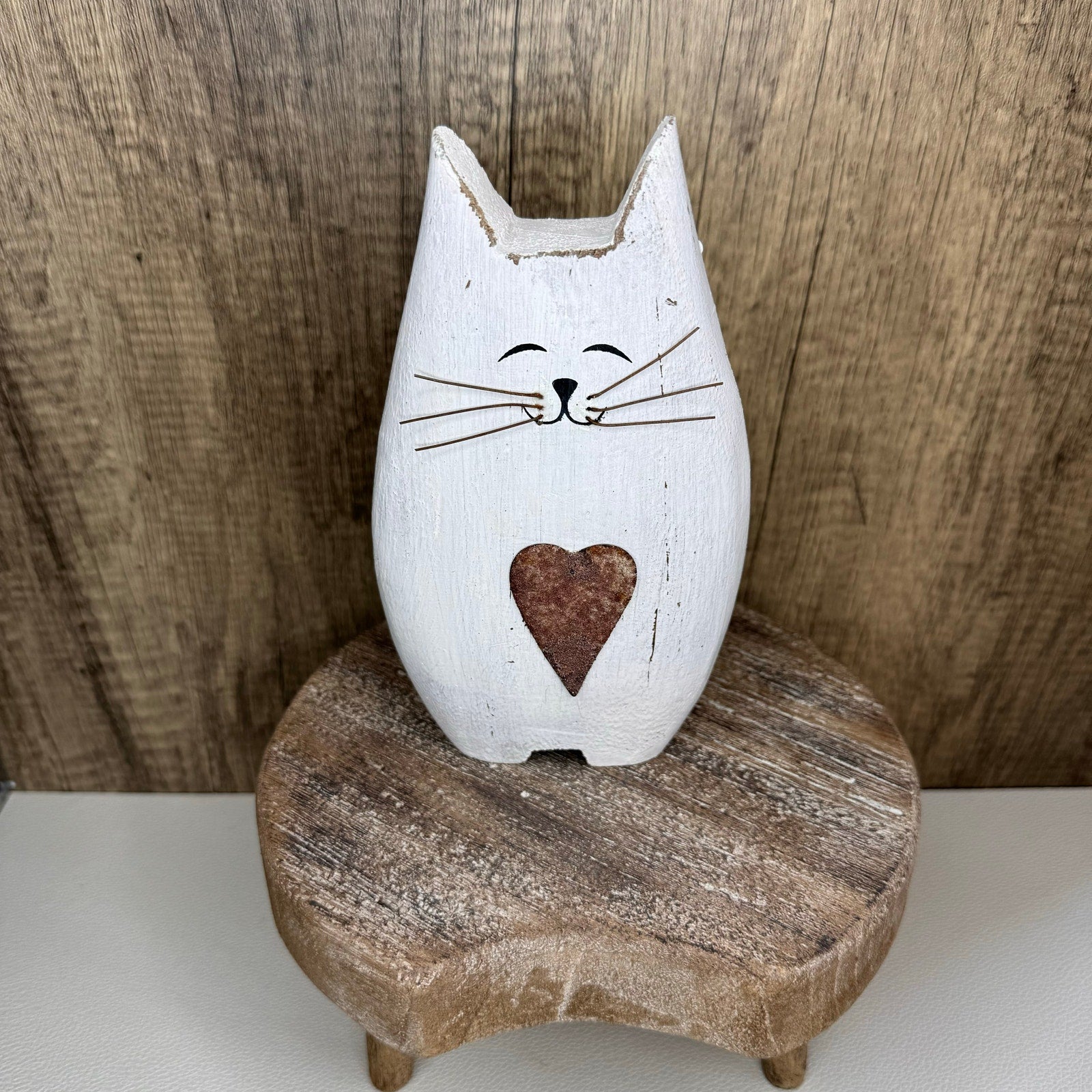 Rustic Cat Shelf Sitter Wood Love Home Decor Boho Home FAST SHIP