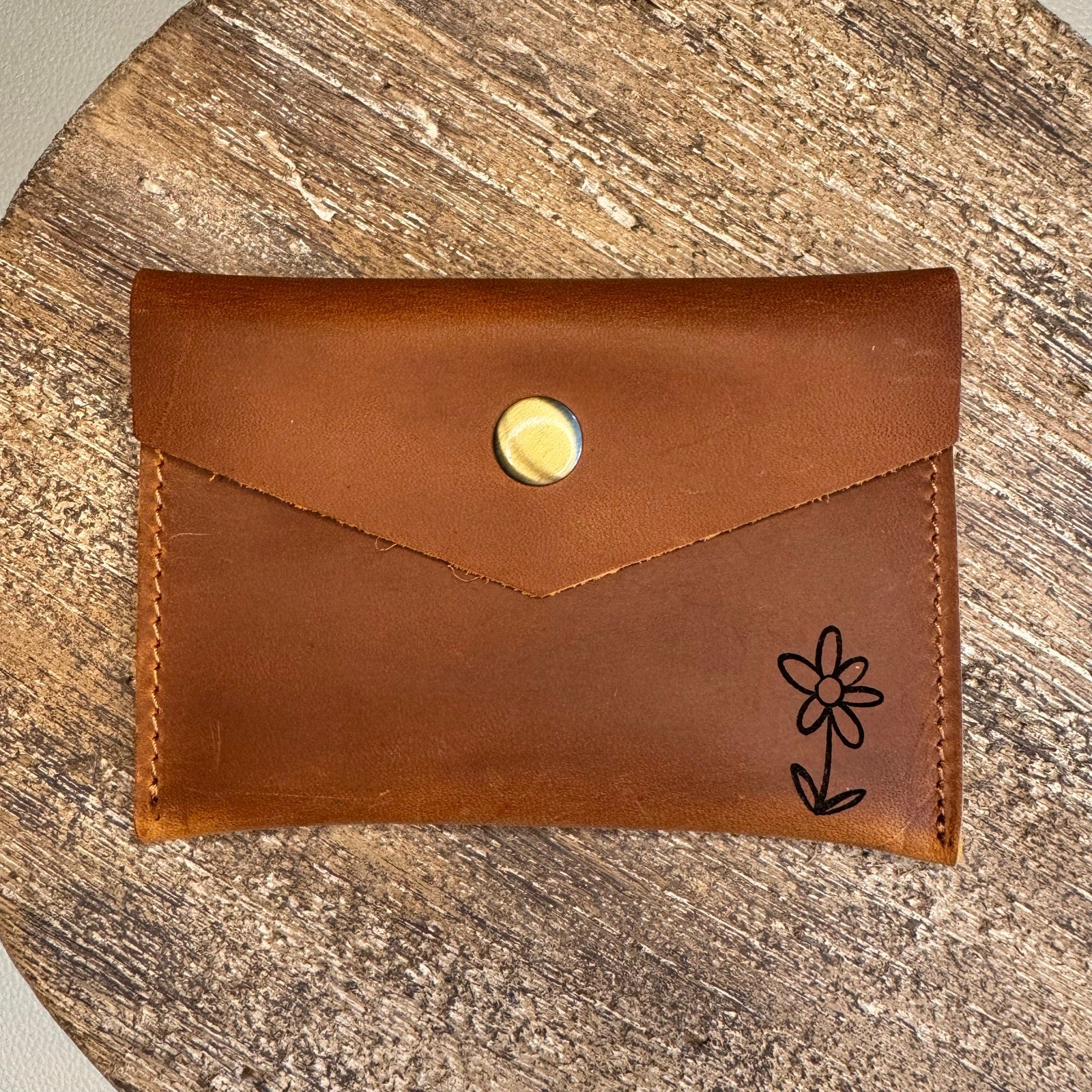 Genuine Leather Wallet  LIGHT BROWN Credit Card Holder Wallet NEW FAST SHIP