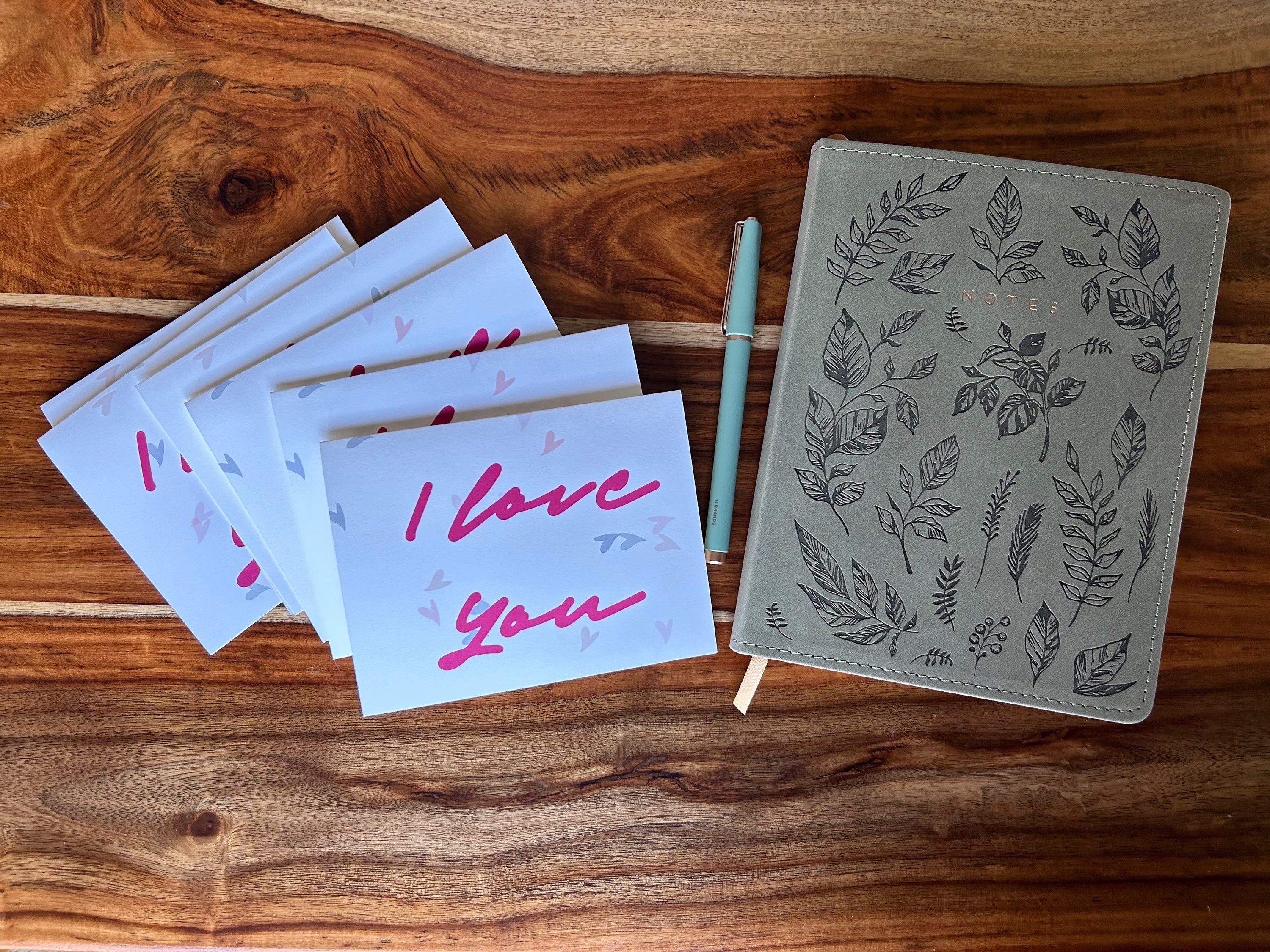 Love Note Greeting Card Pack Blank Cards Encouragement Notes I love you message image 0