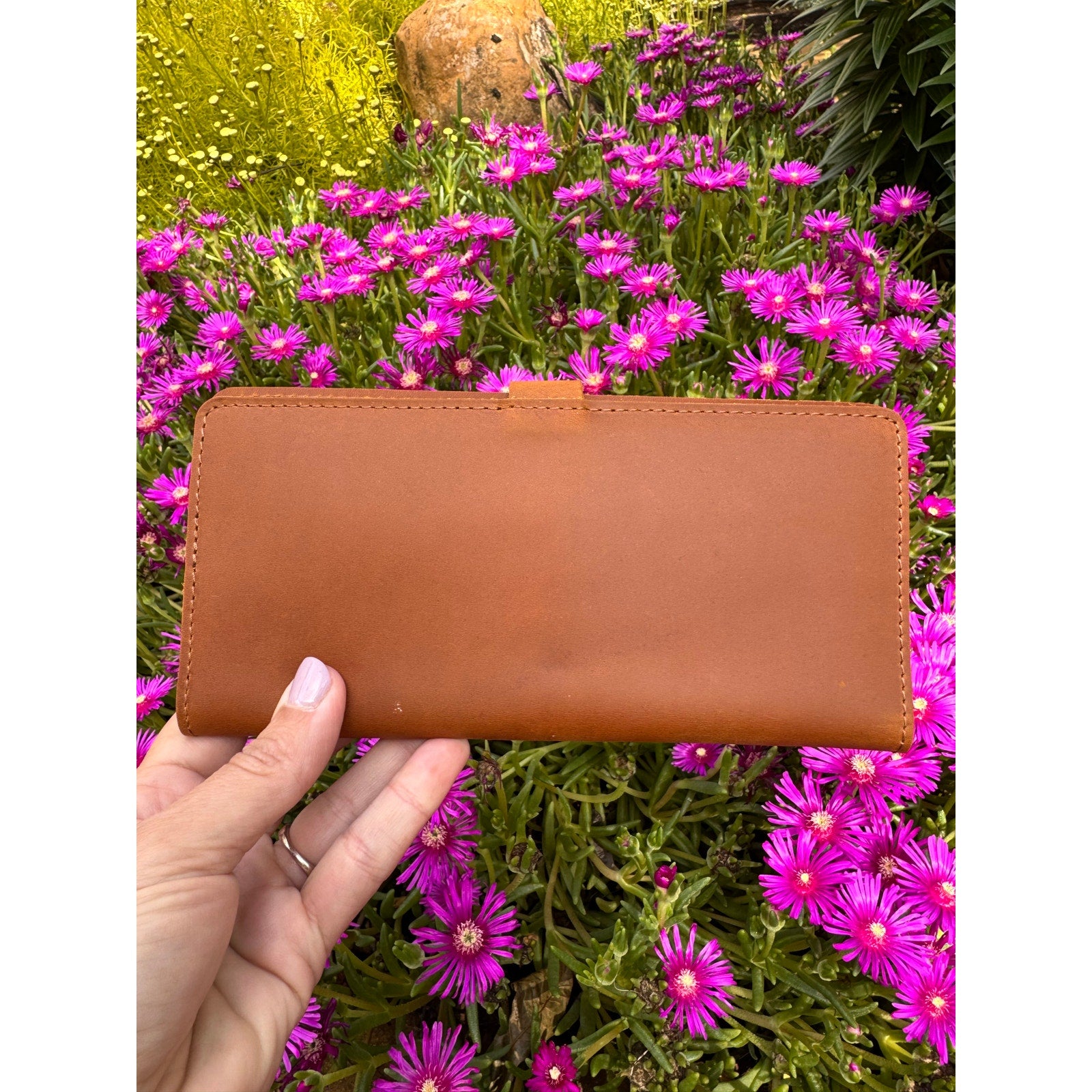 Genuine Leather Wallet TEDDY BEAR Brown  Leather REAL LEATHER Wallet FAST SHIP