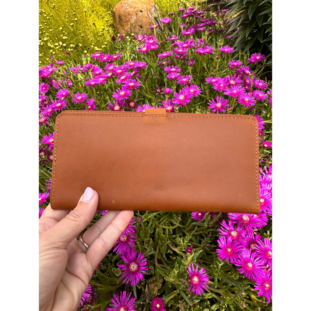 Genuine Leather Wallet TEDDY BEAR Brown  Leather REAL LEATHER Wallet FAST SHIP
