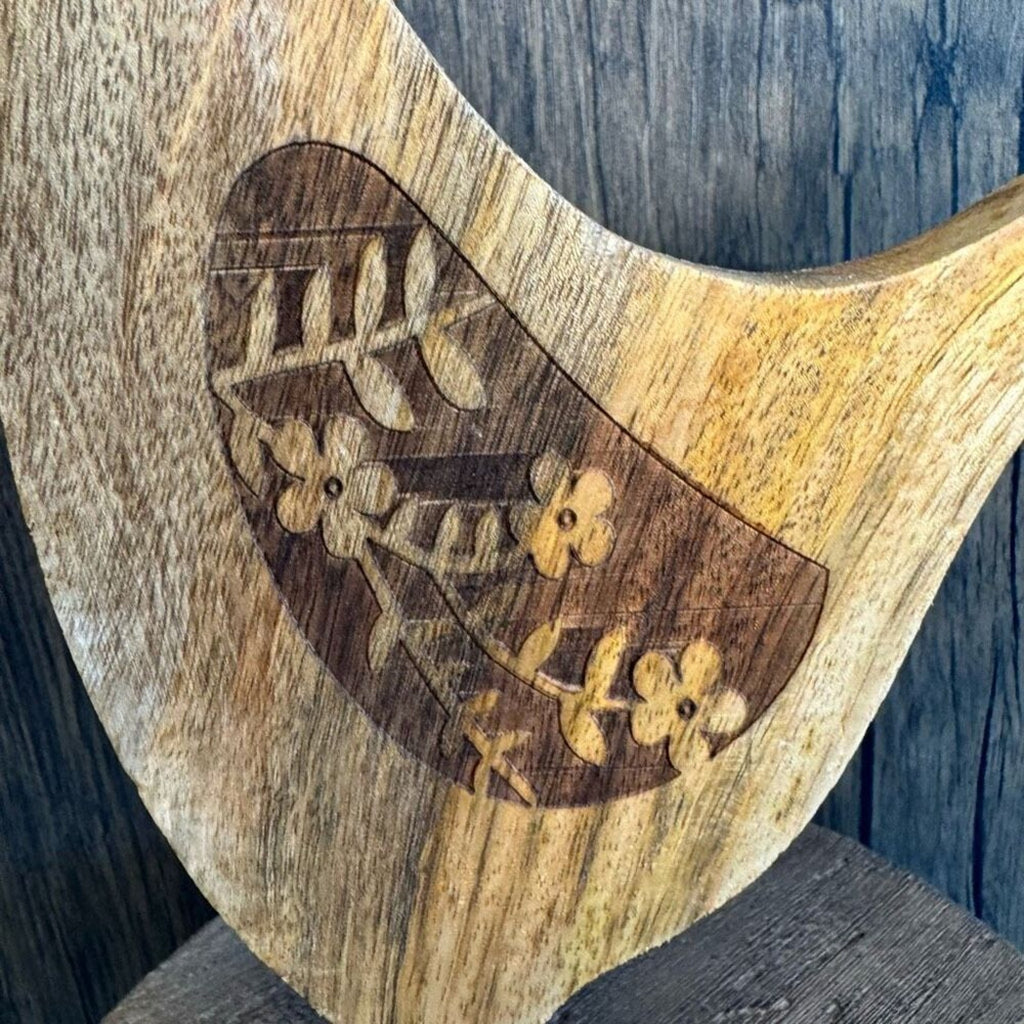 Home Decor Wood Bird Sitter Farm Chicken Decor NEW FAST SHIP