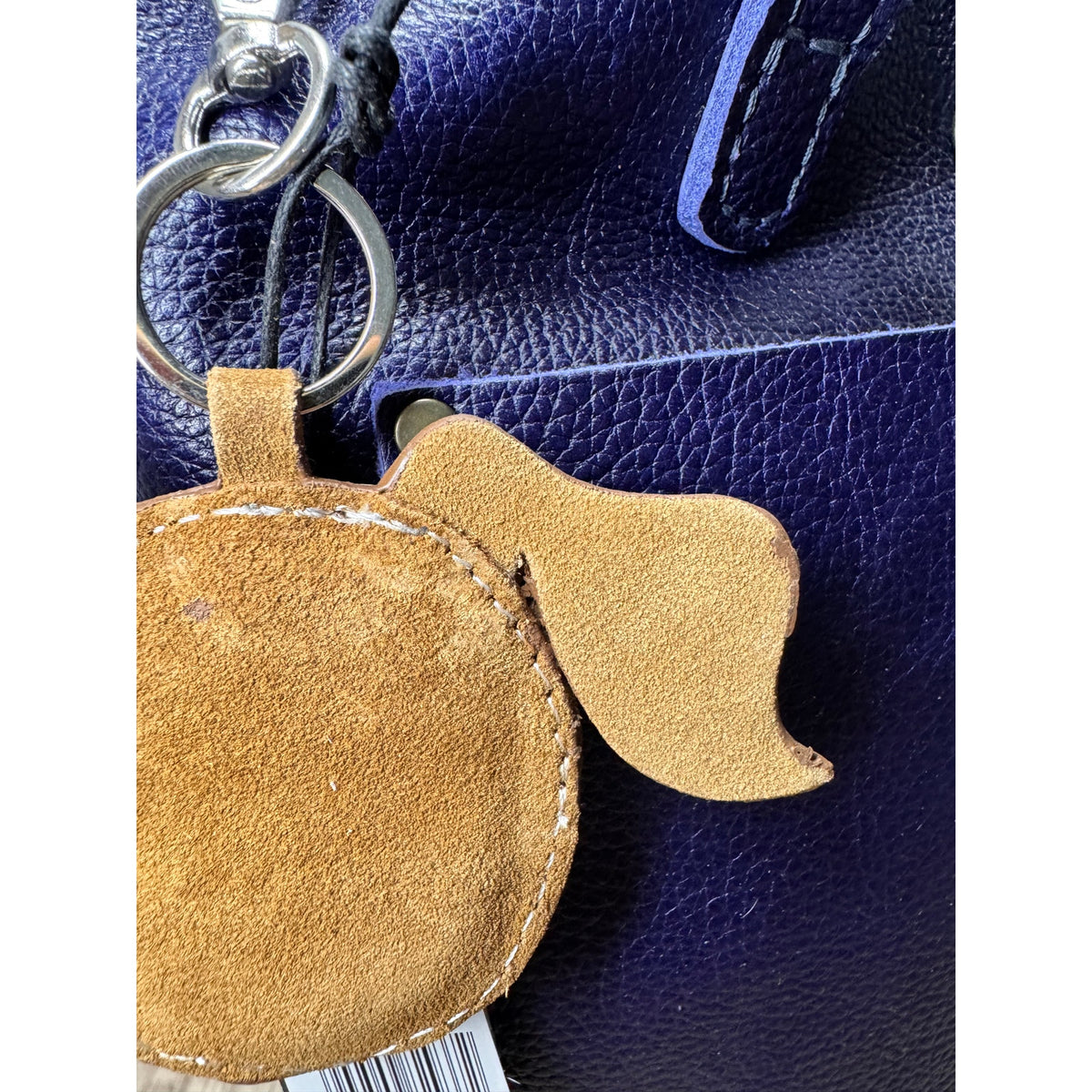 Cute Brown Dog Purse Charm Dog Lover Genuine Leather Bag Charm