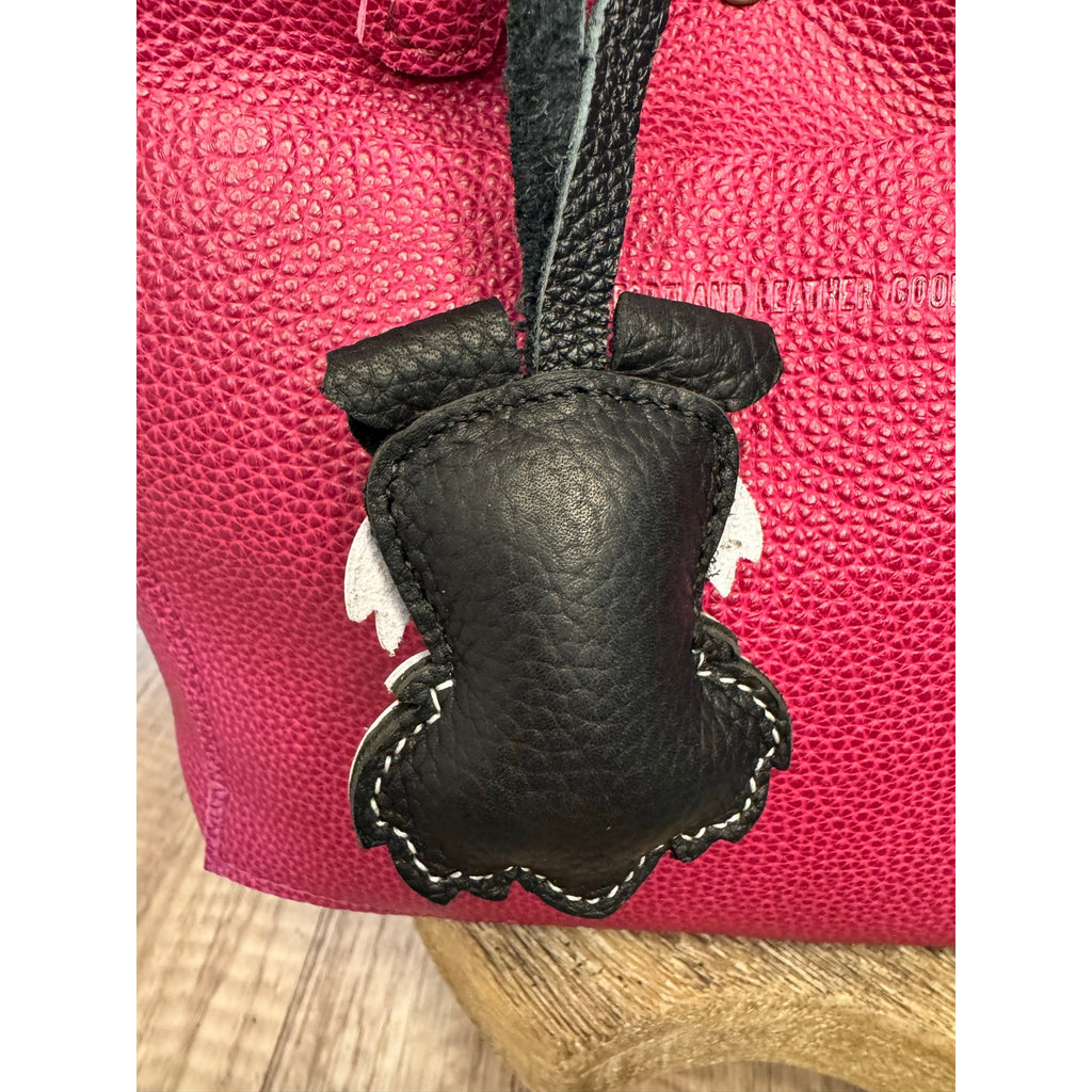 Genuine Leather Dog Purse Charm Black Schnauzer Bag Charm Purse Dog lover