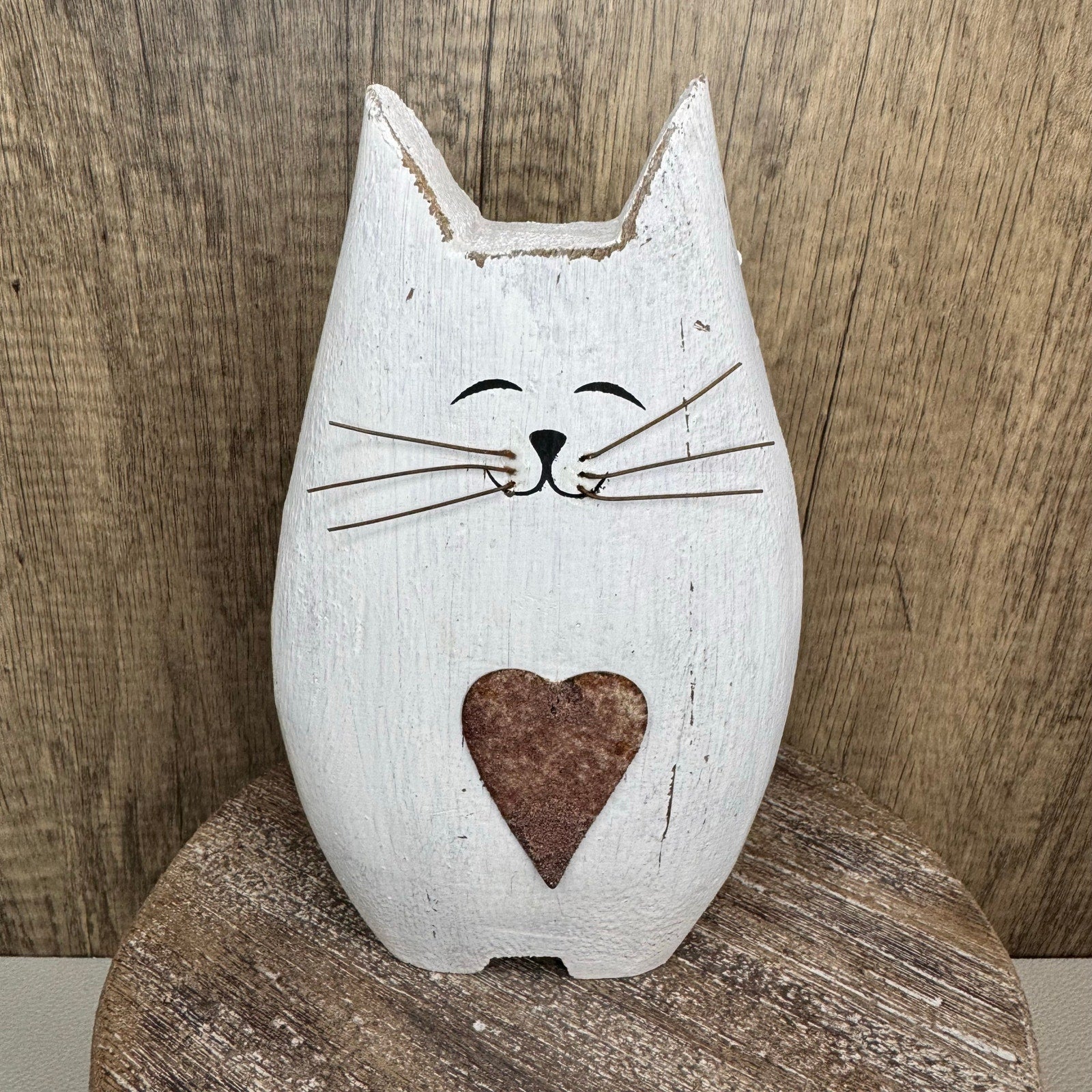 Rustic Cat Shelf Sitter Wood Love Home Decor Boho Home FAST SHIP
