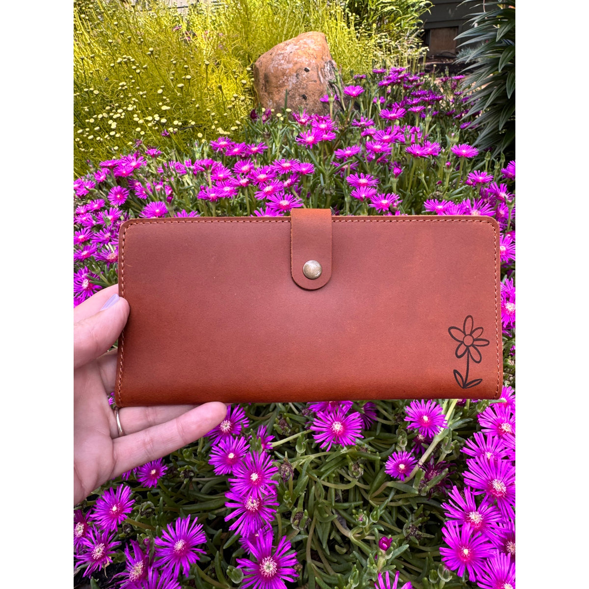 Genuine Leather Wallet TEDDY BEAR Brown  Leather REAL LEATHER Wallet FAST SHIP
