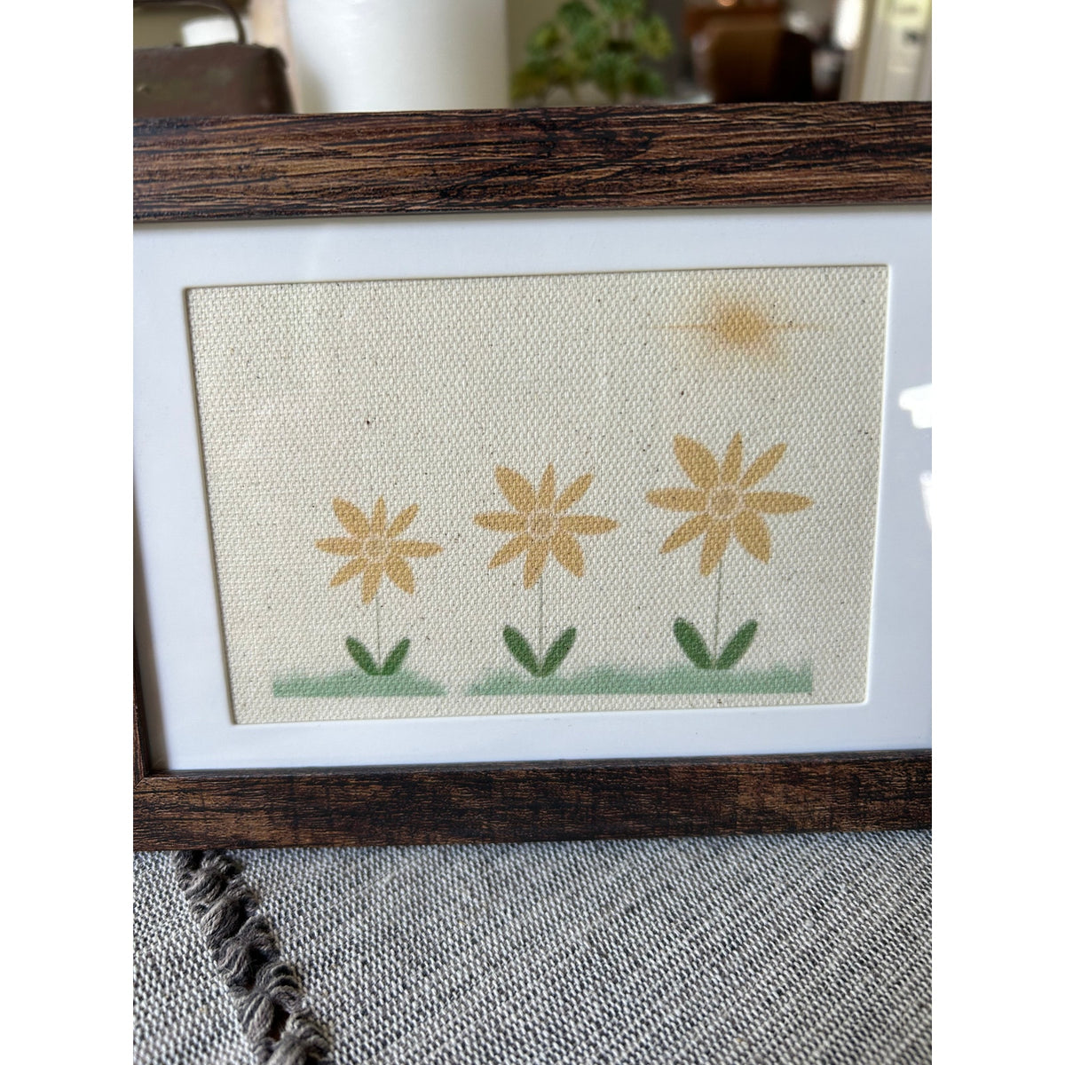 Yellow Daisies Mini Picture Frame Original Art West Hills Studio Desk Wall Art
