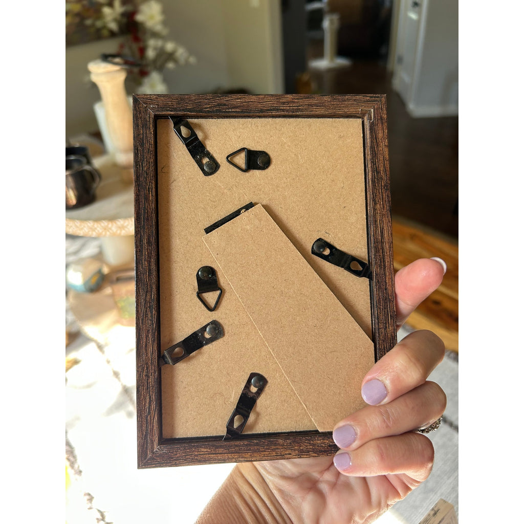 Mini Kitty Cat Picture Frame 6 x 4 Original Art Desk Brownie Cat Lover Gift