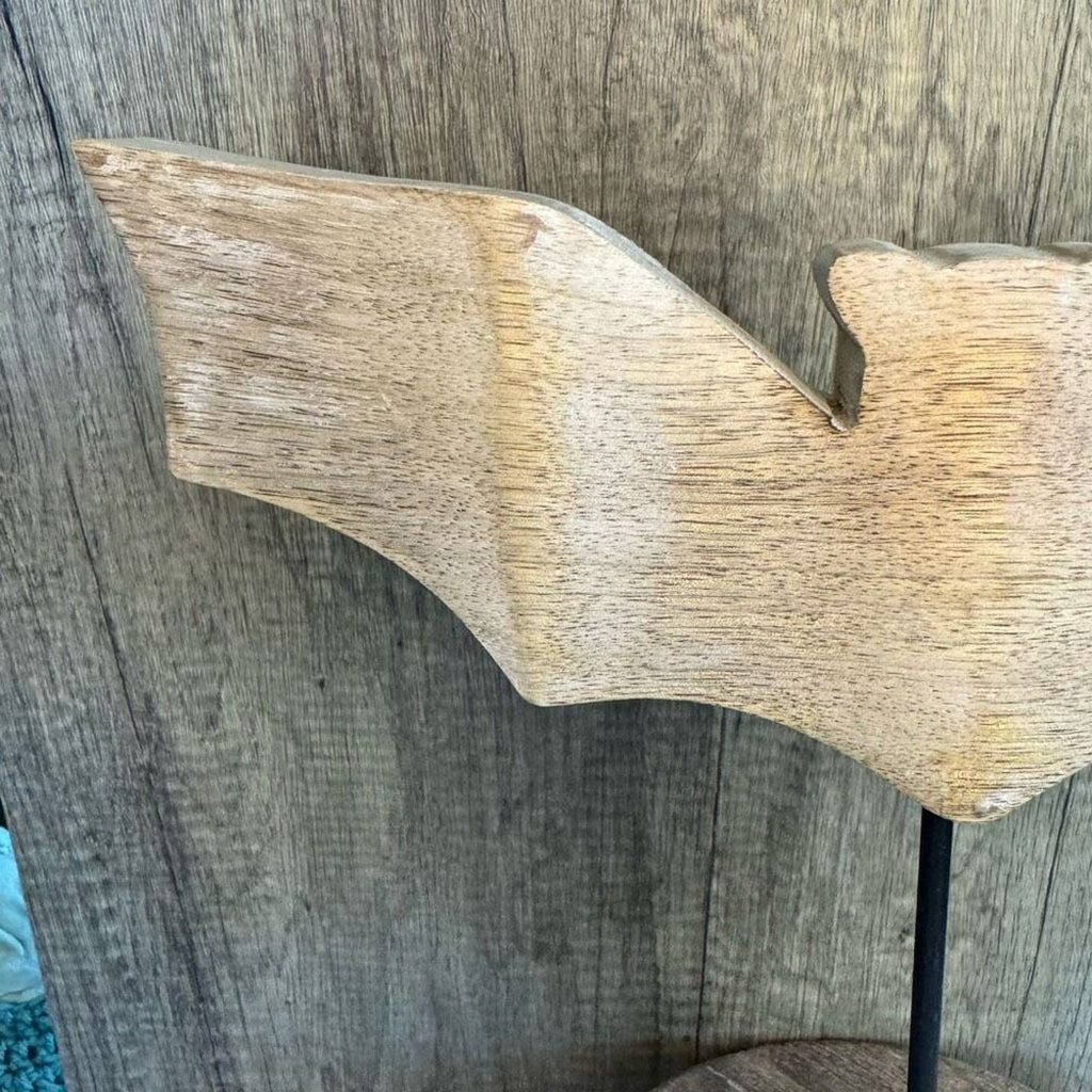 Rustic Halloween Bat Fall Home Decor 12 Inch Wood Bat Halloween FAST SHIP NEW