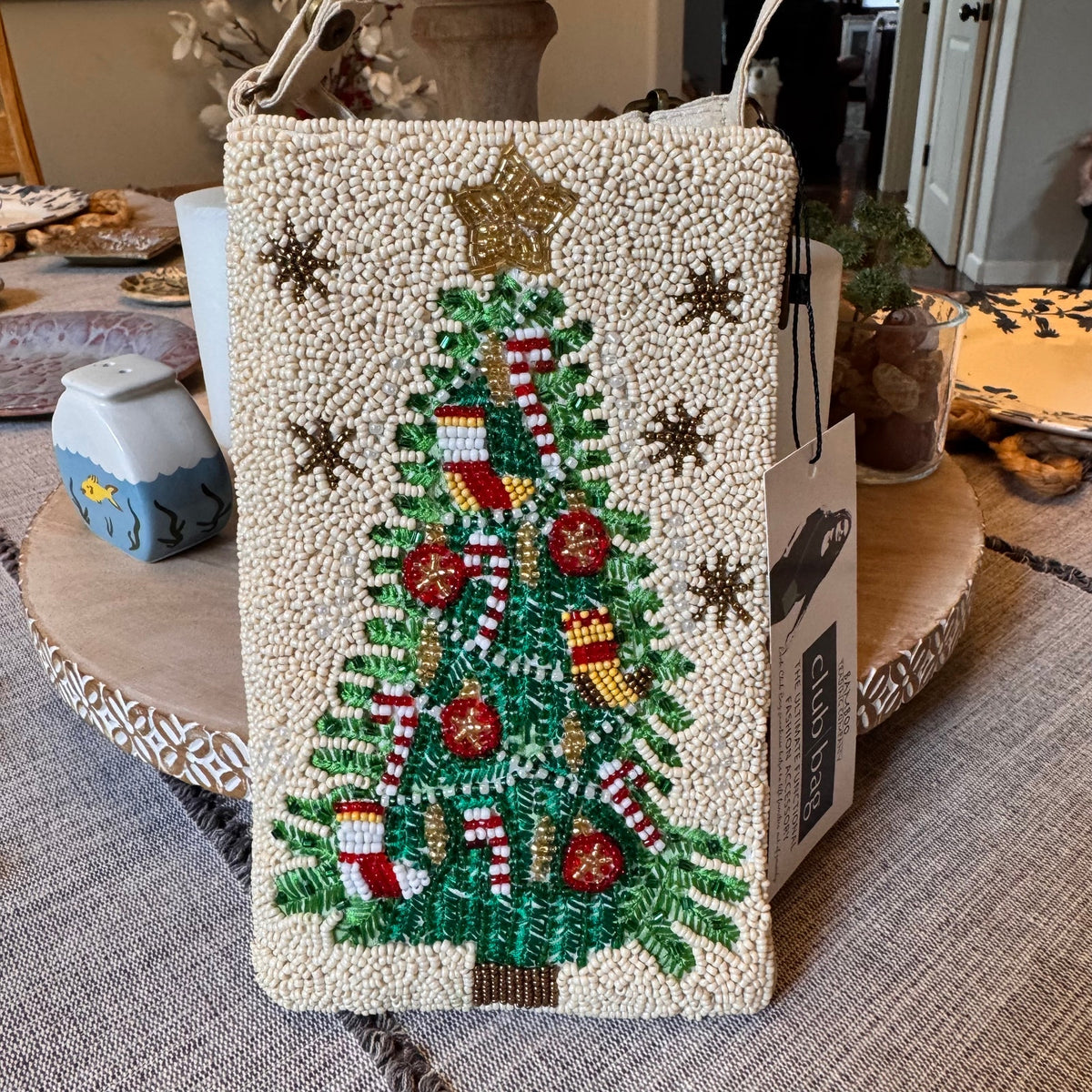 Holiday Tree Christmas Crossbody Club Bag Phone Bag Small Night out Purse