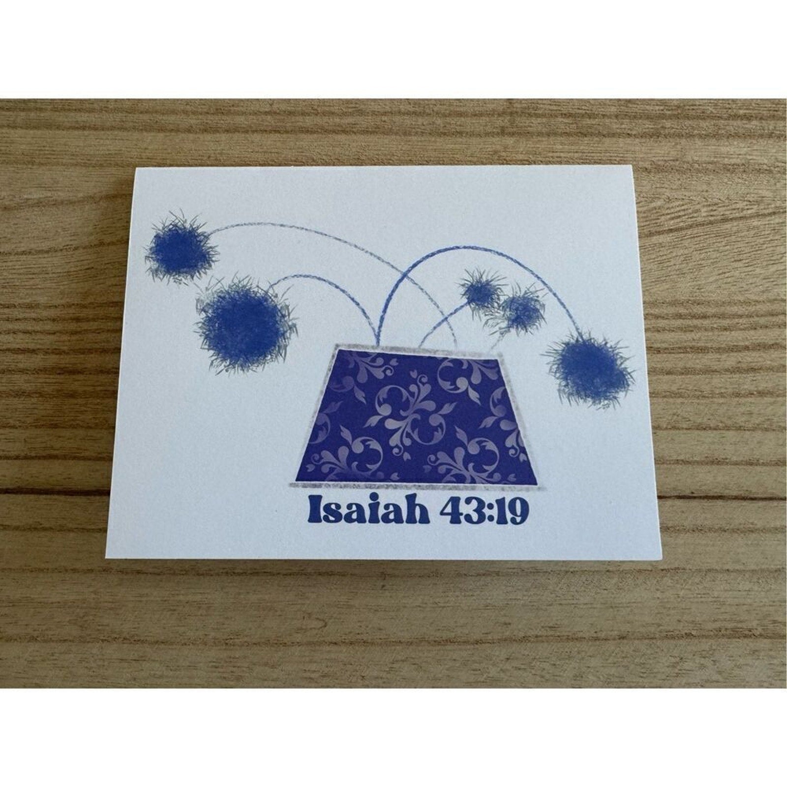 Greeting Cards Set of 4 Encouragement Gift Christian Bible Verse Custom Art