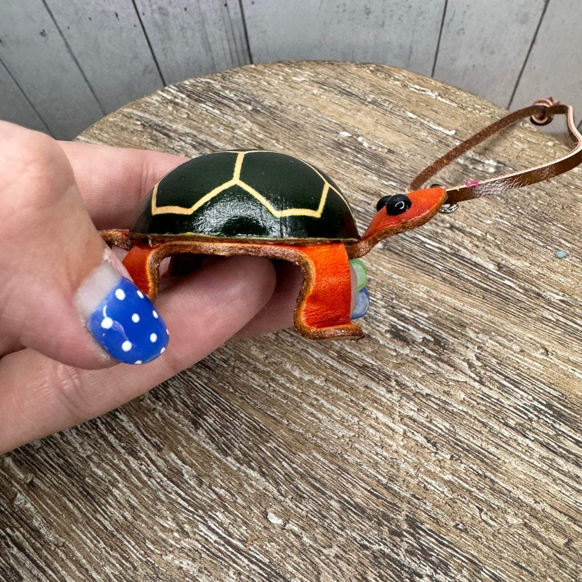 Leather Turtle Bag Charm Genuine Leather Turtle Purse Charm NEW FAST SHIP