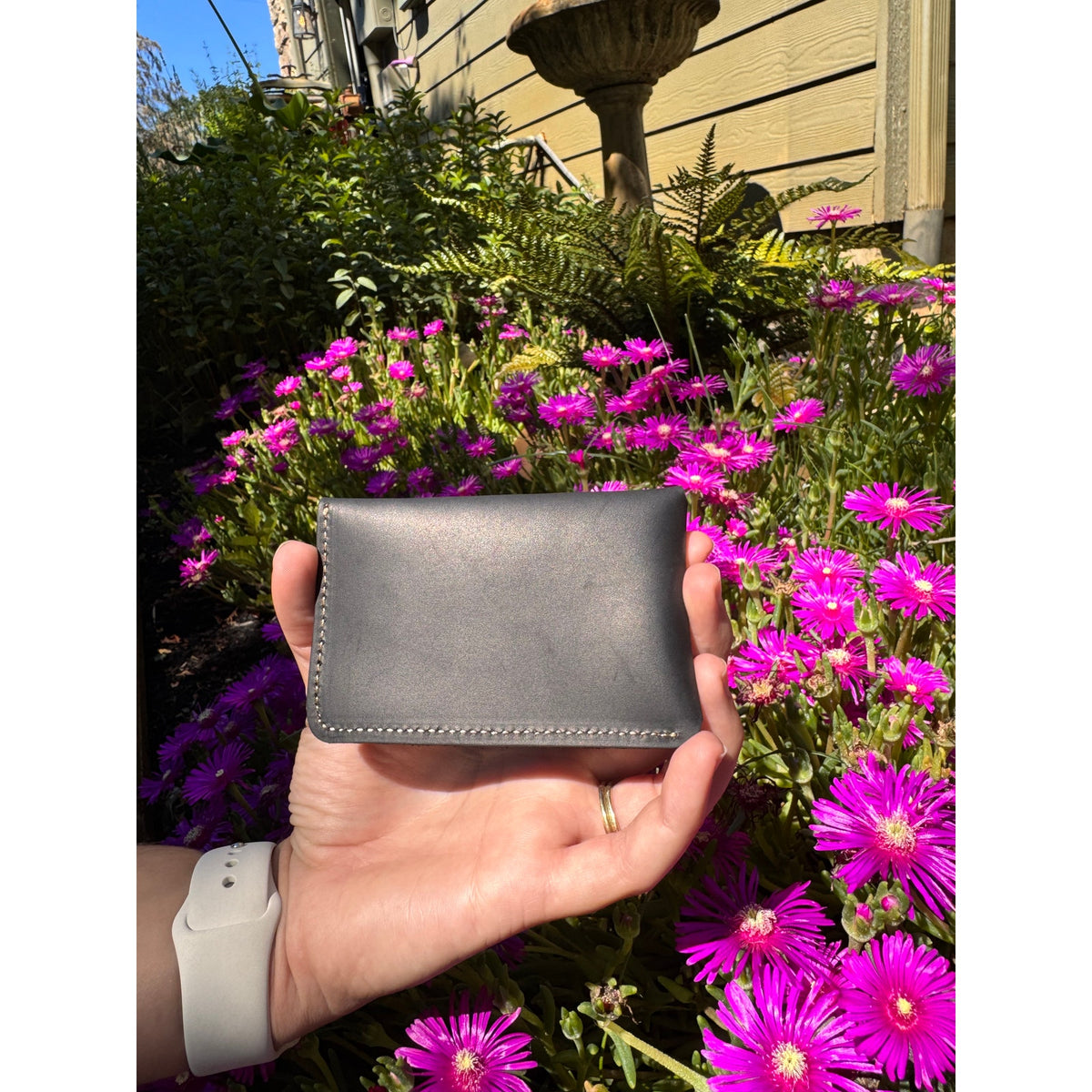 Genuine Leather Wallet BLACK Credit Card Holder Black Leather Wallet FAST SHIP