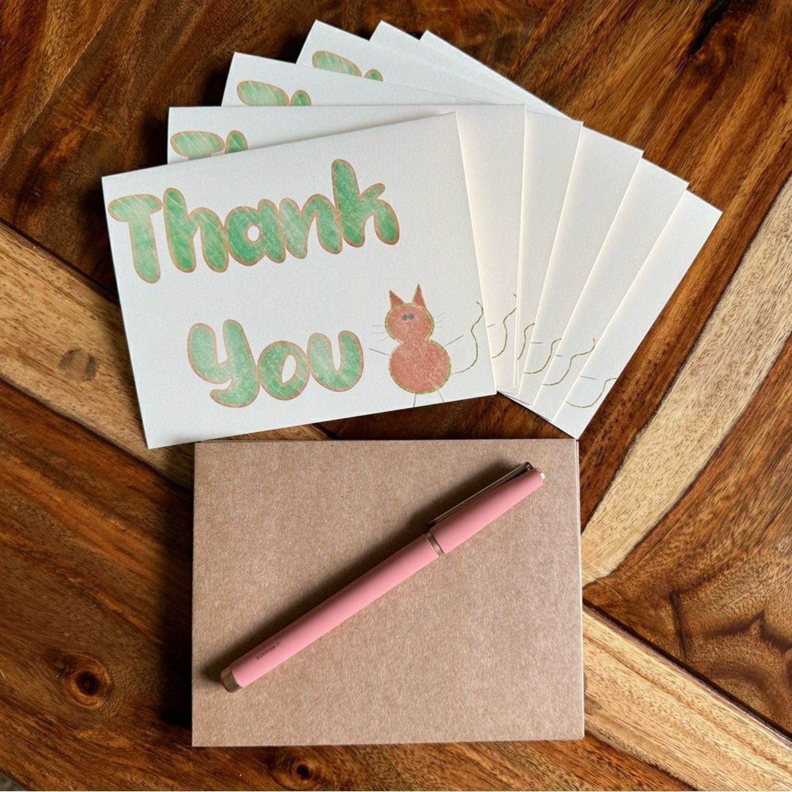 Thank You Cards Greeting Cards Blank Thank You Notes Cat Lover Set of 6