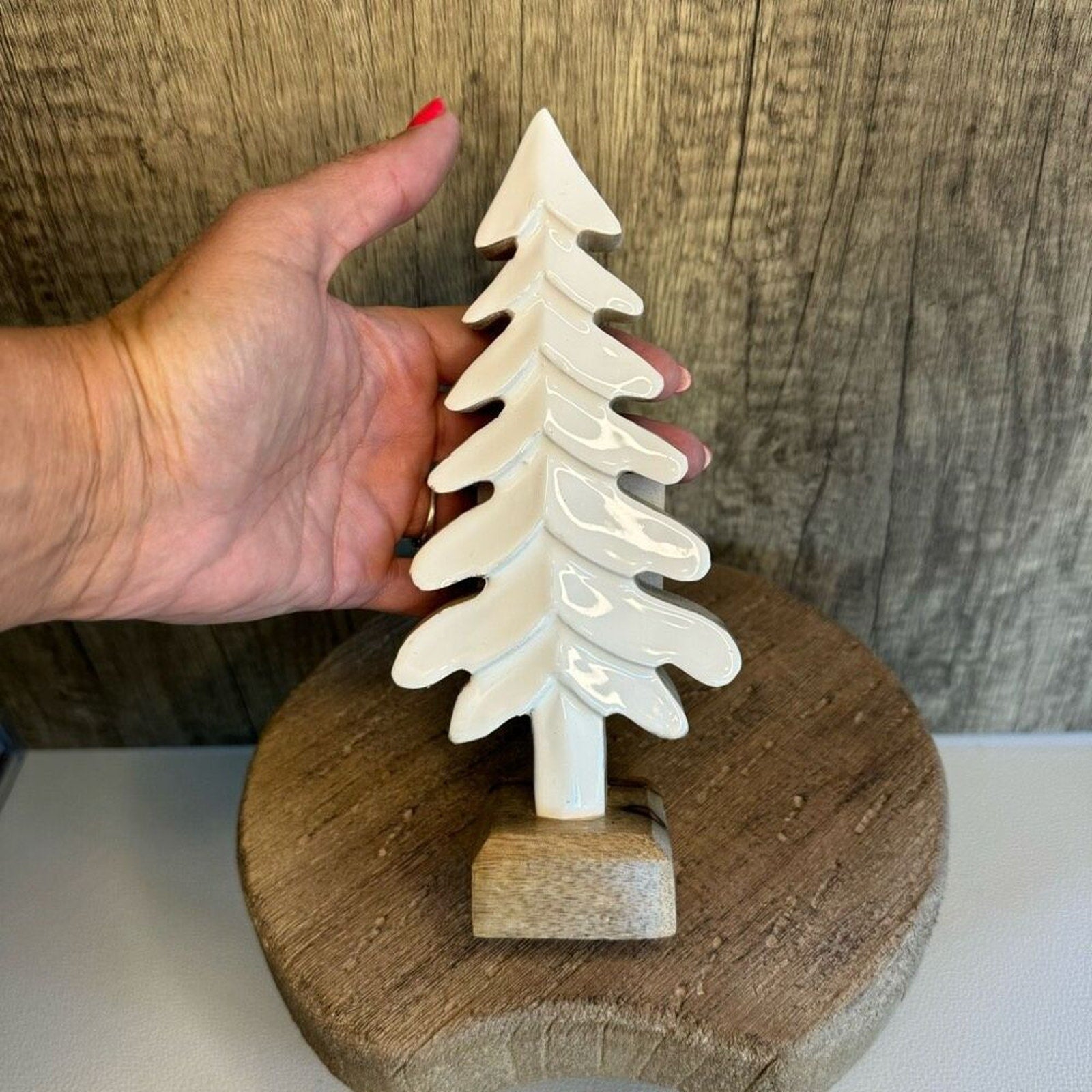 Rustic Christmas Tree Holiday Decor NEW FAST SHIP White Christmas Decor