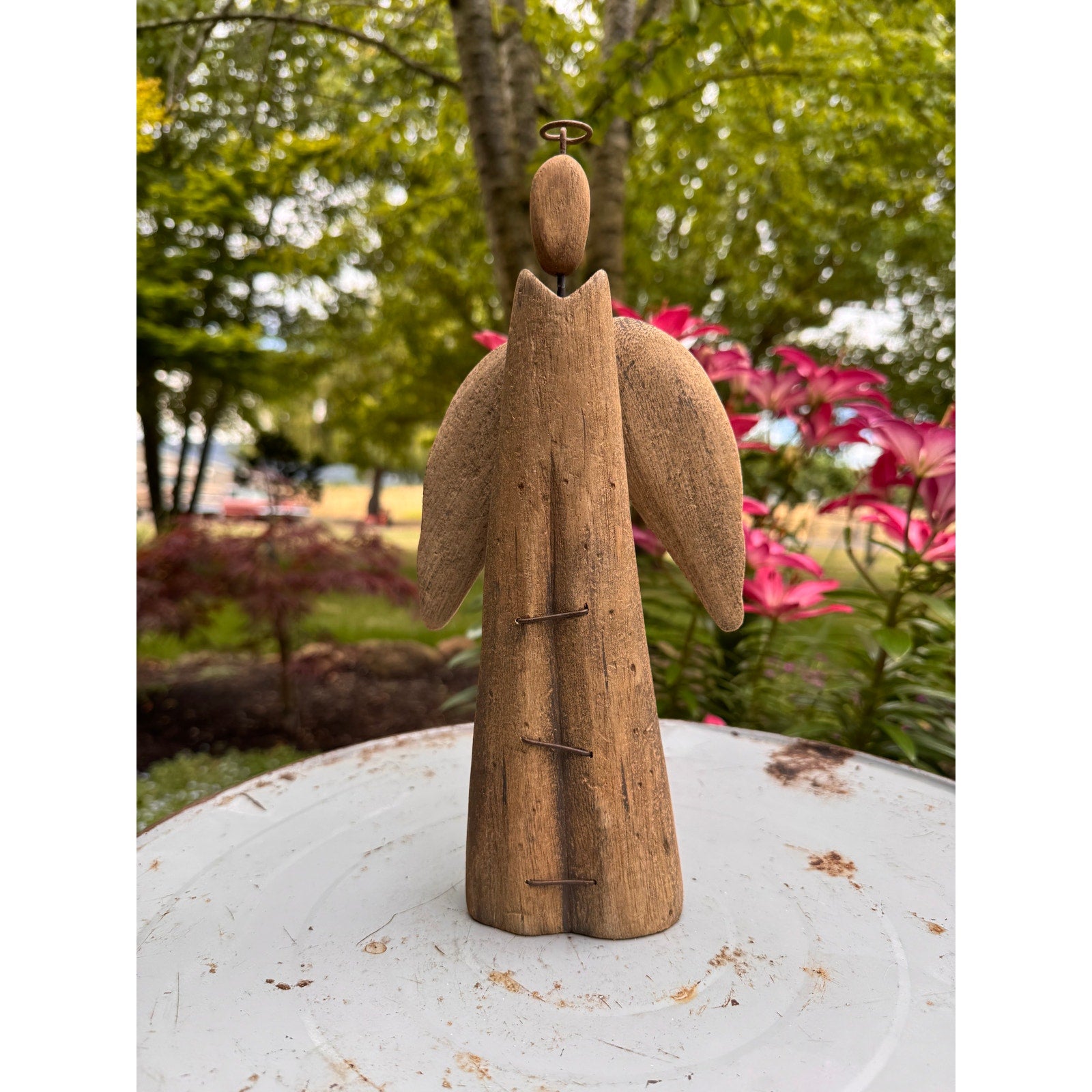 Rustic Wood Angel Home Decor 11 inch Wood Angel Sitter Angels Christian