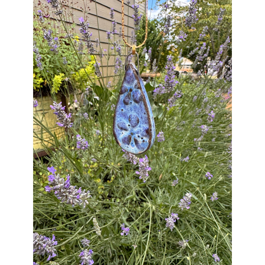Teardrop Kiln Fired Ceramic Necklace Ceramic Teardrop Pendant Jewelry Necklace