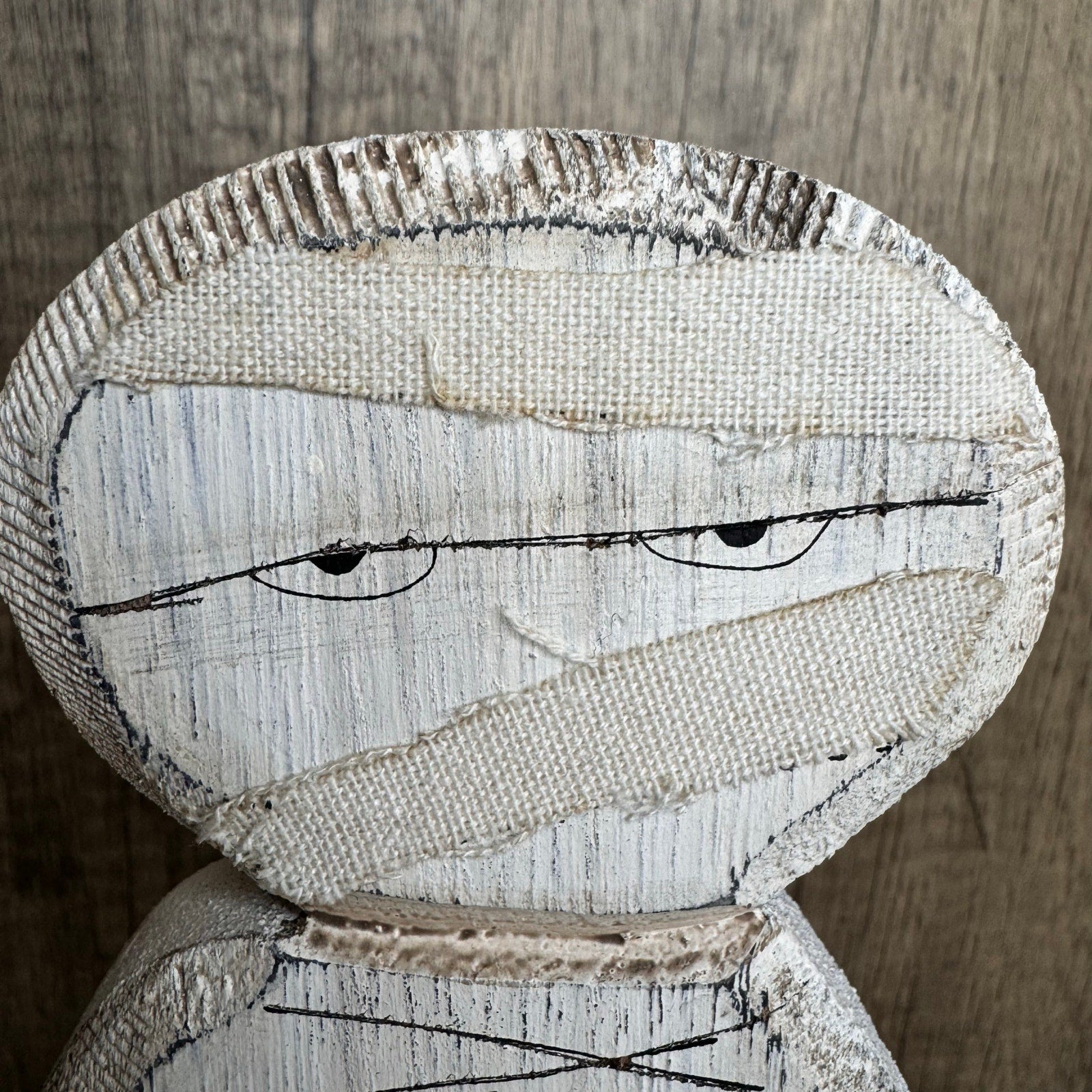 Rustic Halloween Home Decor Sitter Wood Mummy Fall Decoration FAST SHIP NEW