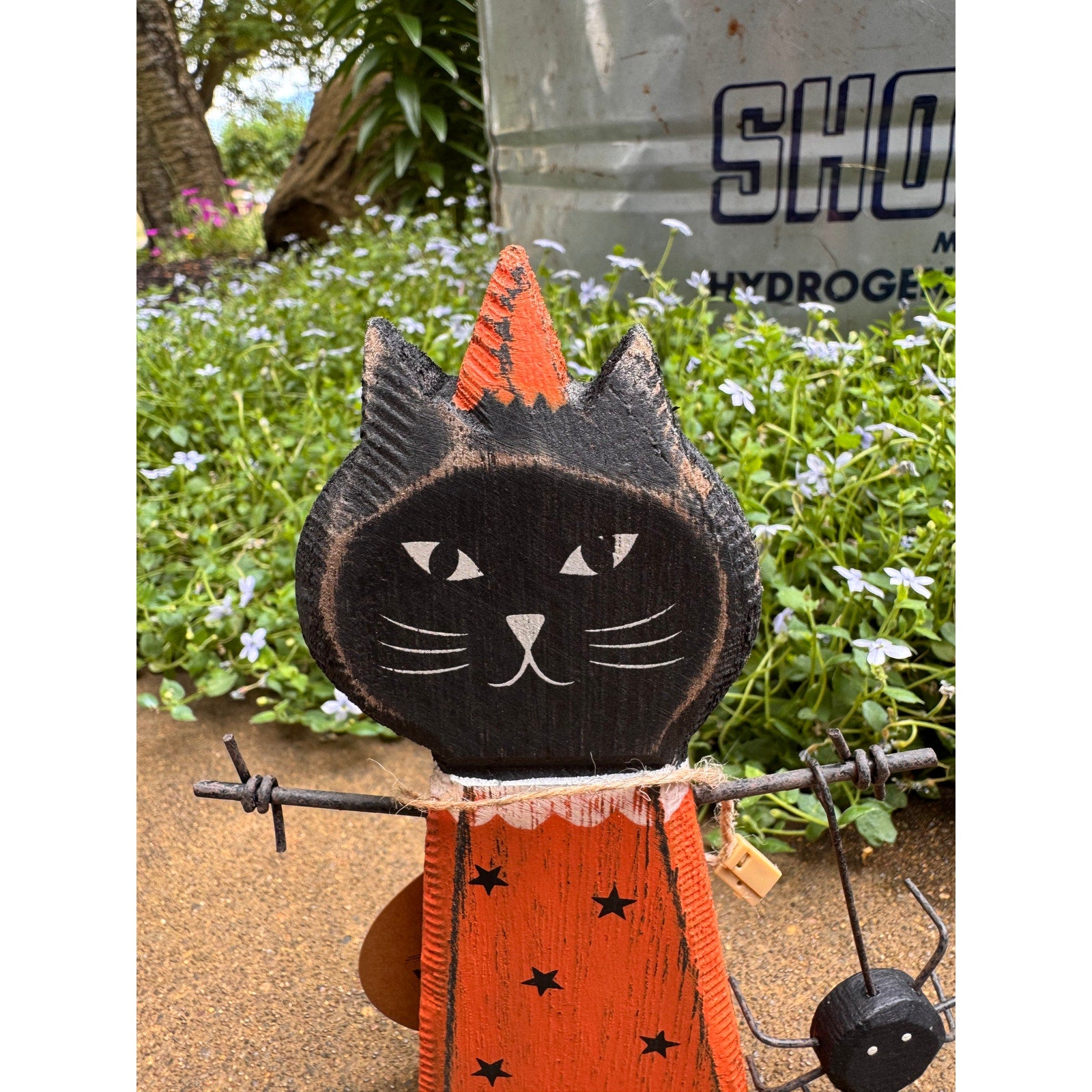 Wood Vampire Kitty Cat Mummy Halloween Home Decor Cute Fall Autumn Halloween