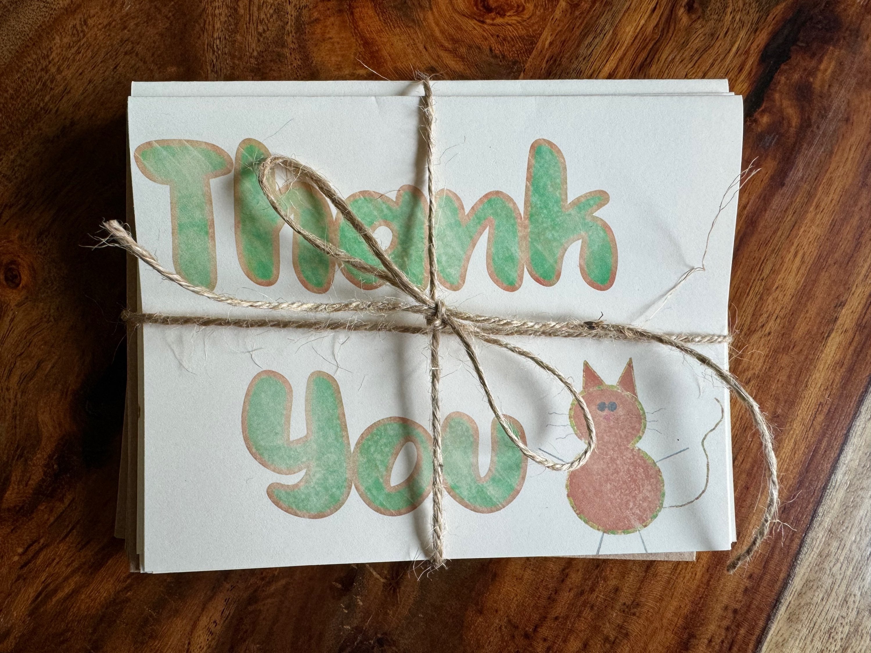 Thank You Cards Greeting Cards Blank Notes for Gift Friends Set of 6 & Envelopes image 2