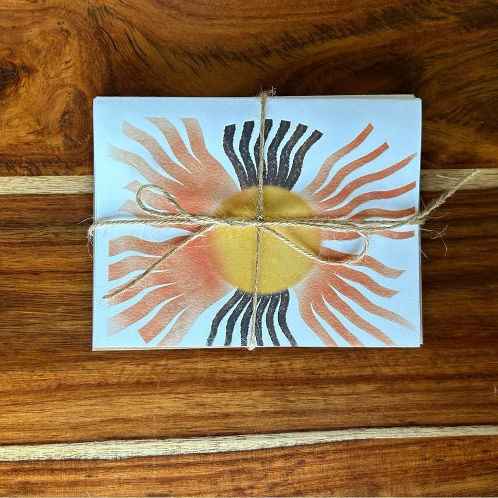 Greeting Cards Blank Cards for Friends Encouragement Boho Yellow Sun