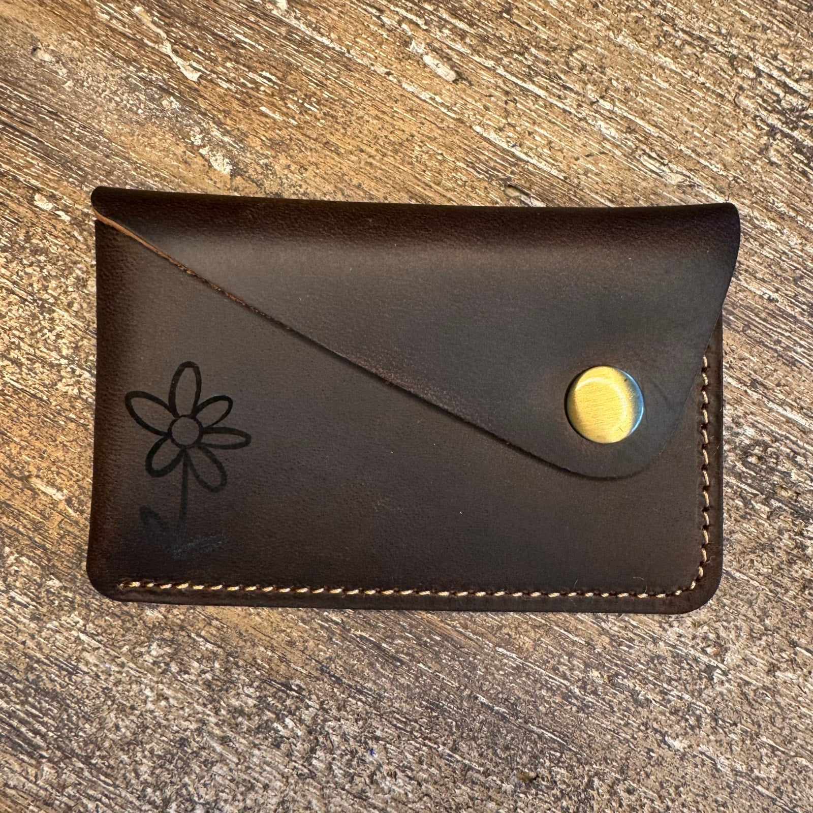 Genuine Leather Wallet  NEUTRAL BROWN Credit Card Holder Wallet NEW FAST SHIP