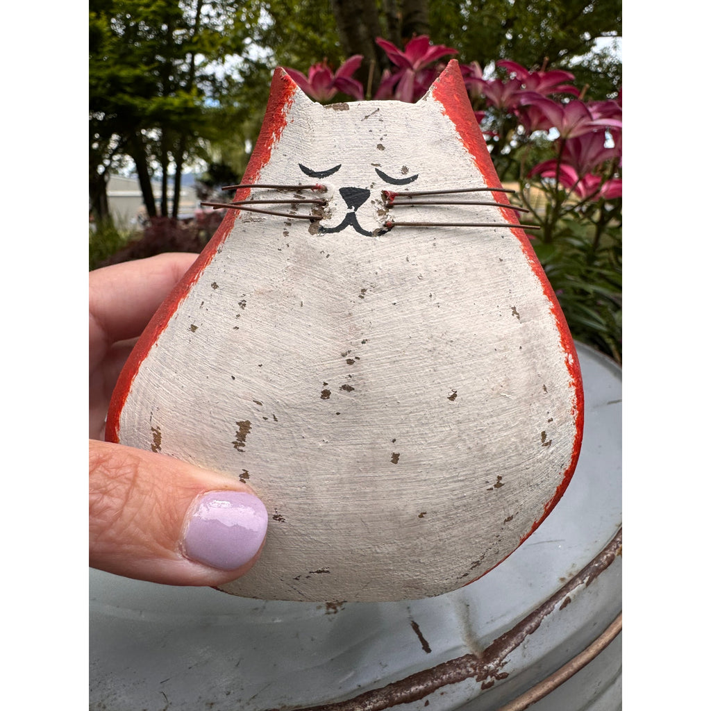 Cat Set of 2 Cats Orange Kitty Black Kitty Home Decor Cute Cat Lover