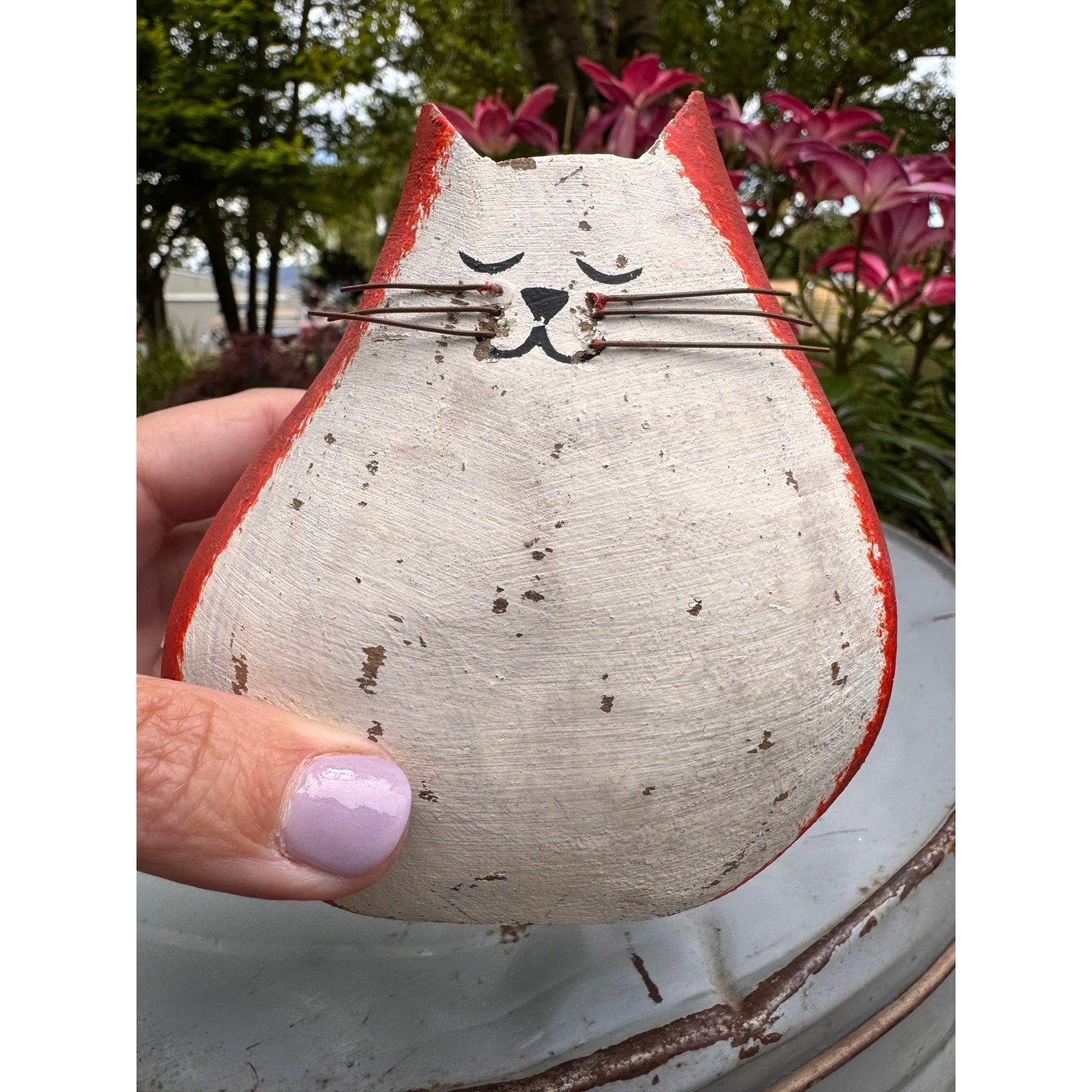 Cat Set of 2 Cats Orange Kitty Black Kitty Home Decor Cute Cat Lover