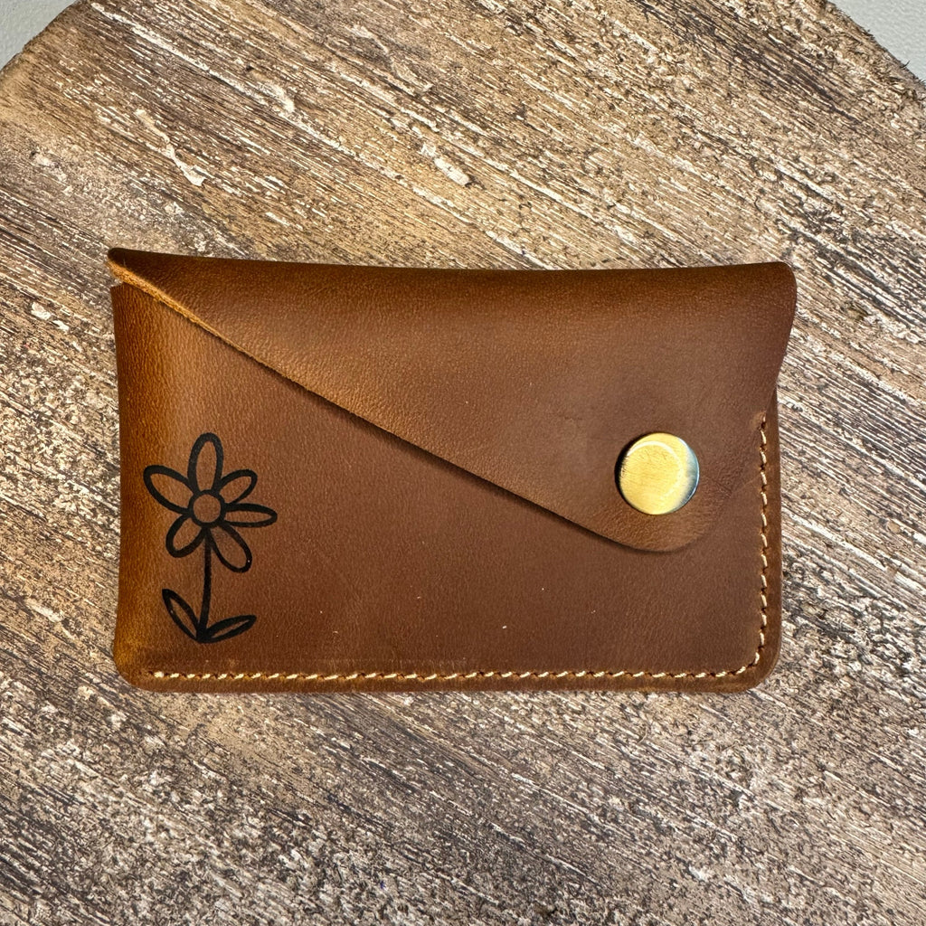 Genuine Leather Wallet  LIGHT BROWN Credit Card Holder Wallet NEW FAST SHIP