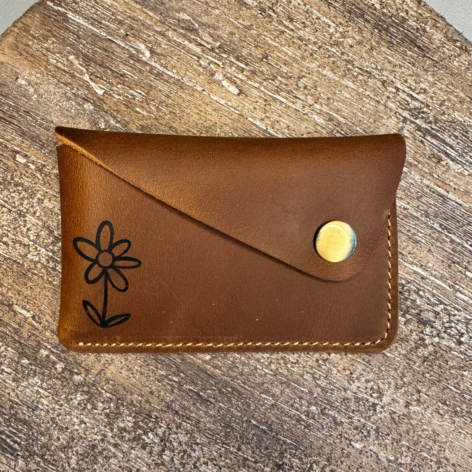 Genuine Leather Wallet  LIGHT BROWN Credit Card Holder Wallet NEW FAST SHIP