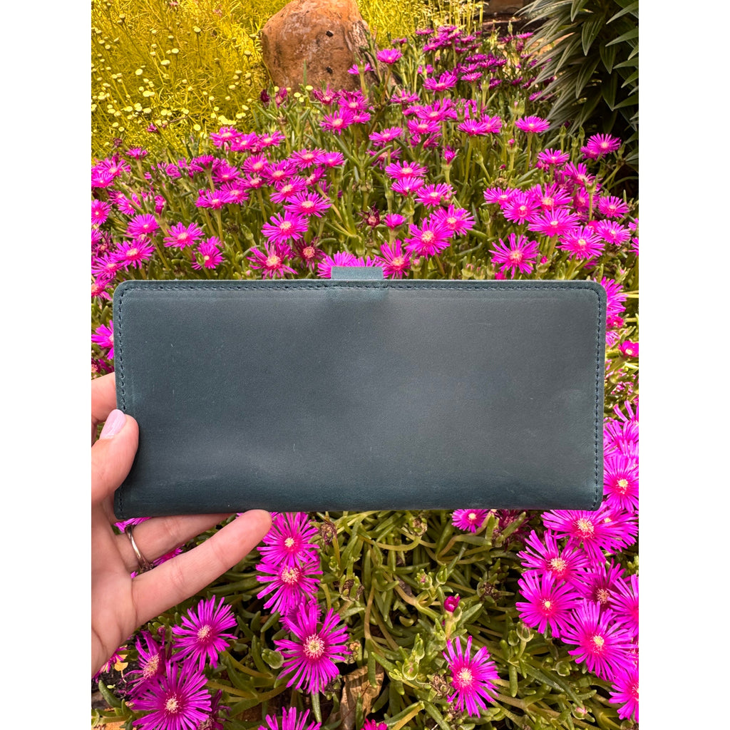 Genuine Leather Wallet OCEAN BLUE Leather REAL LEATHER Wallet FAST SHIP