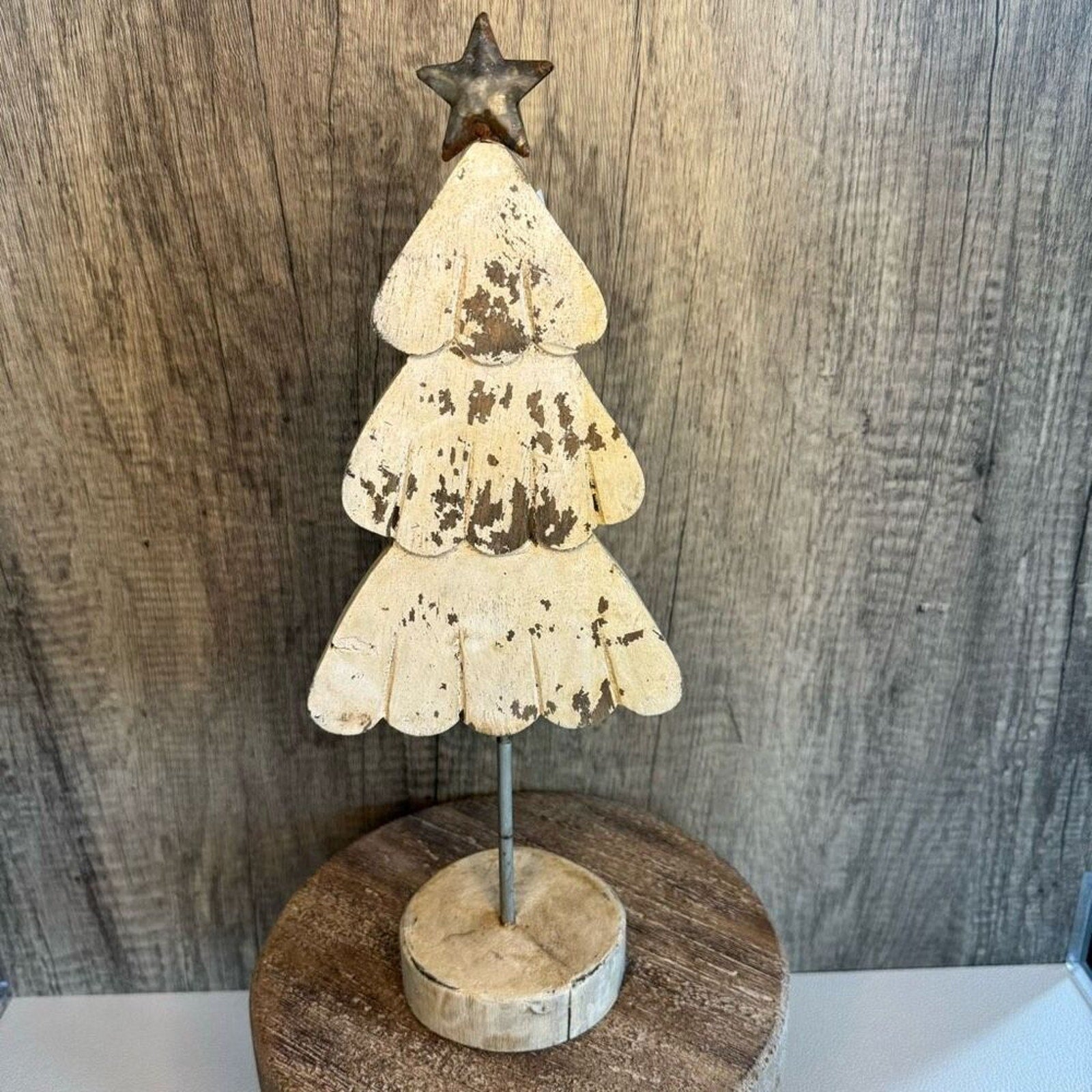 Rustic Wood Christmas Tree Holiday Decor  FAST SHIP NEW
